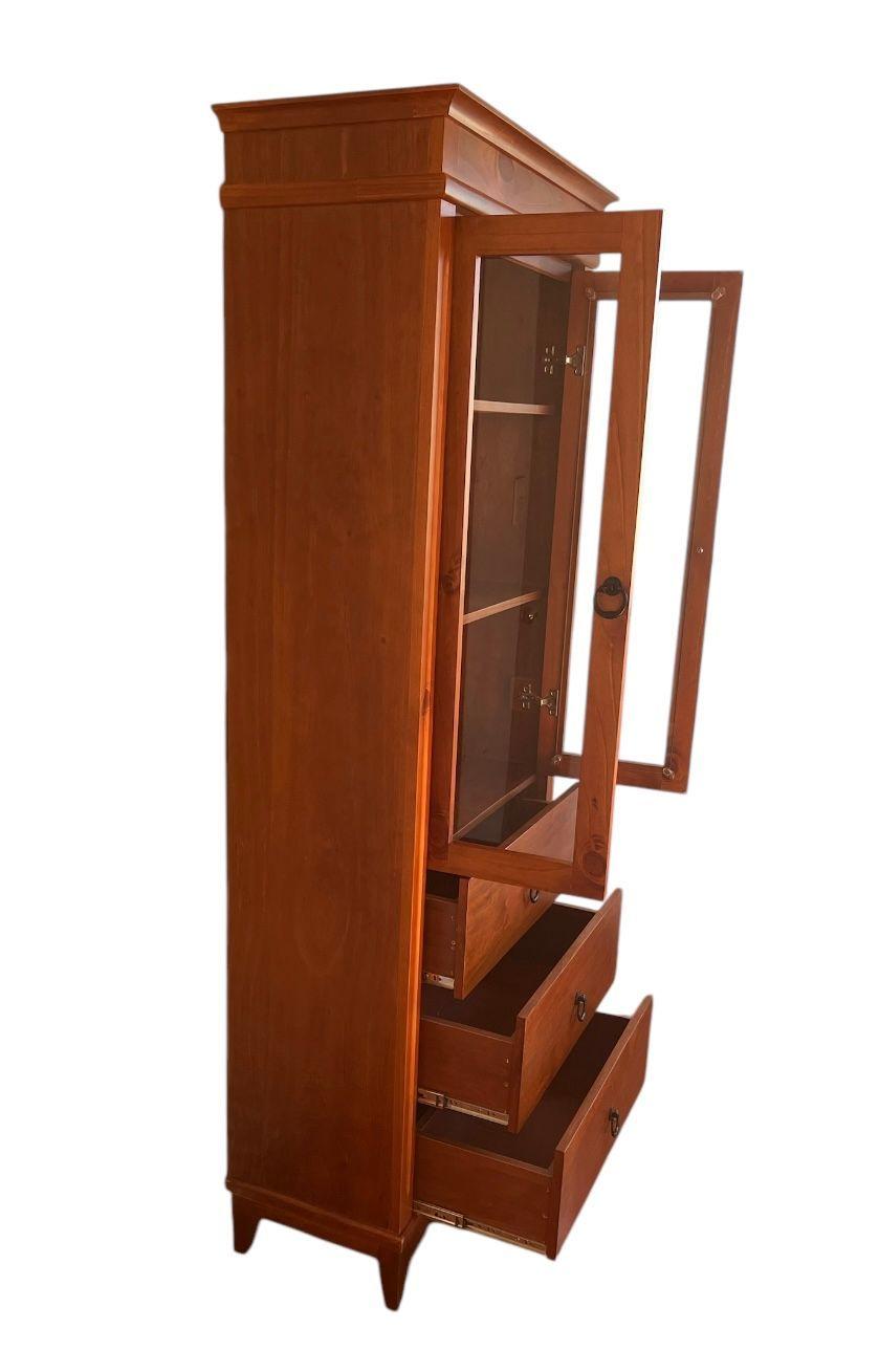 Vitrina 2 puertas 3 cajones TRINY (NOGAL)-3