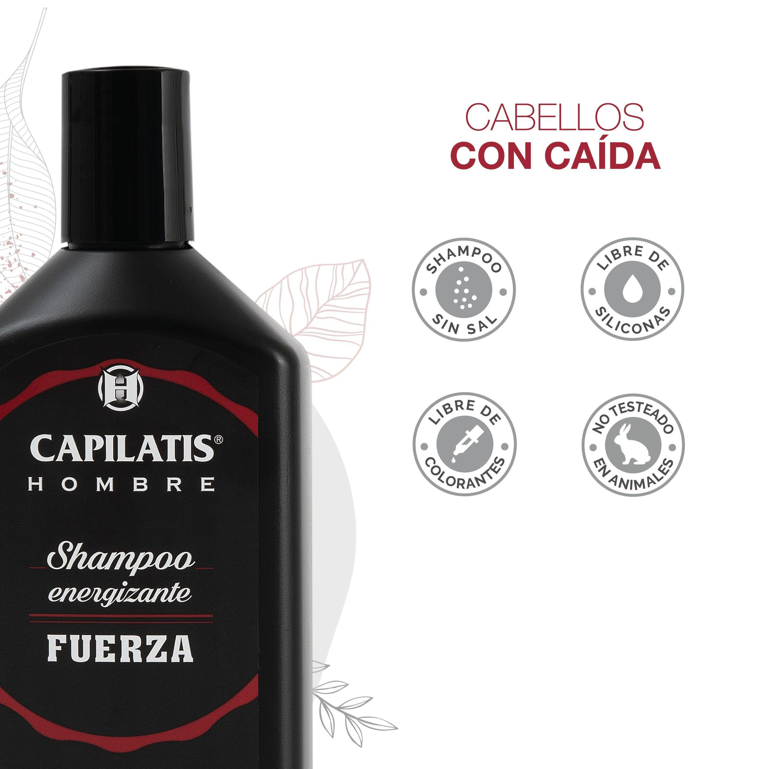 Set Capilatis Hombre Shampoo Platinum + Shampoo Fuerz + Cera Pelo y Barba-2