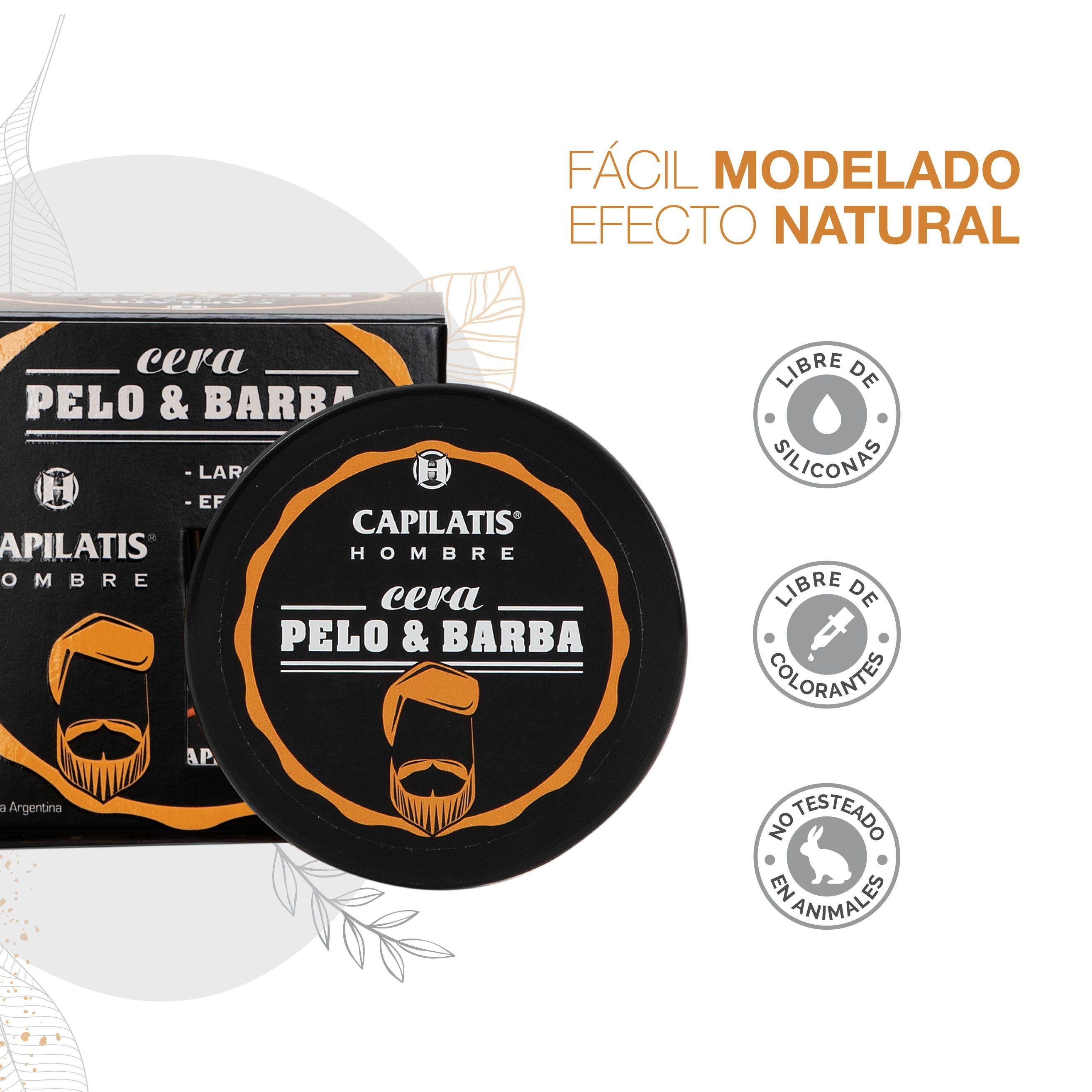 Set Capilatis Hombre Shampoo Platinum + Shampoo Fuerz + Cera Pelo y Barba-3