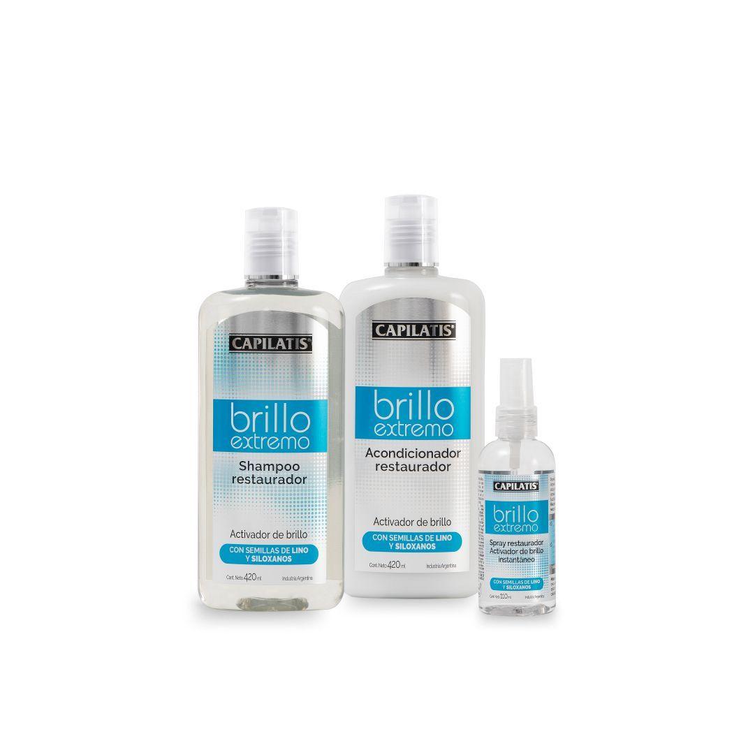 Set Brillo Extremo  Shampoo + Acondicionador + Spray Brillo-0