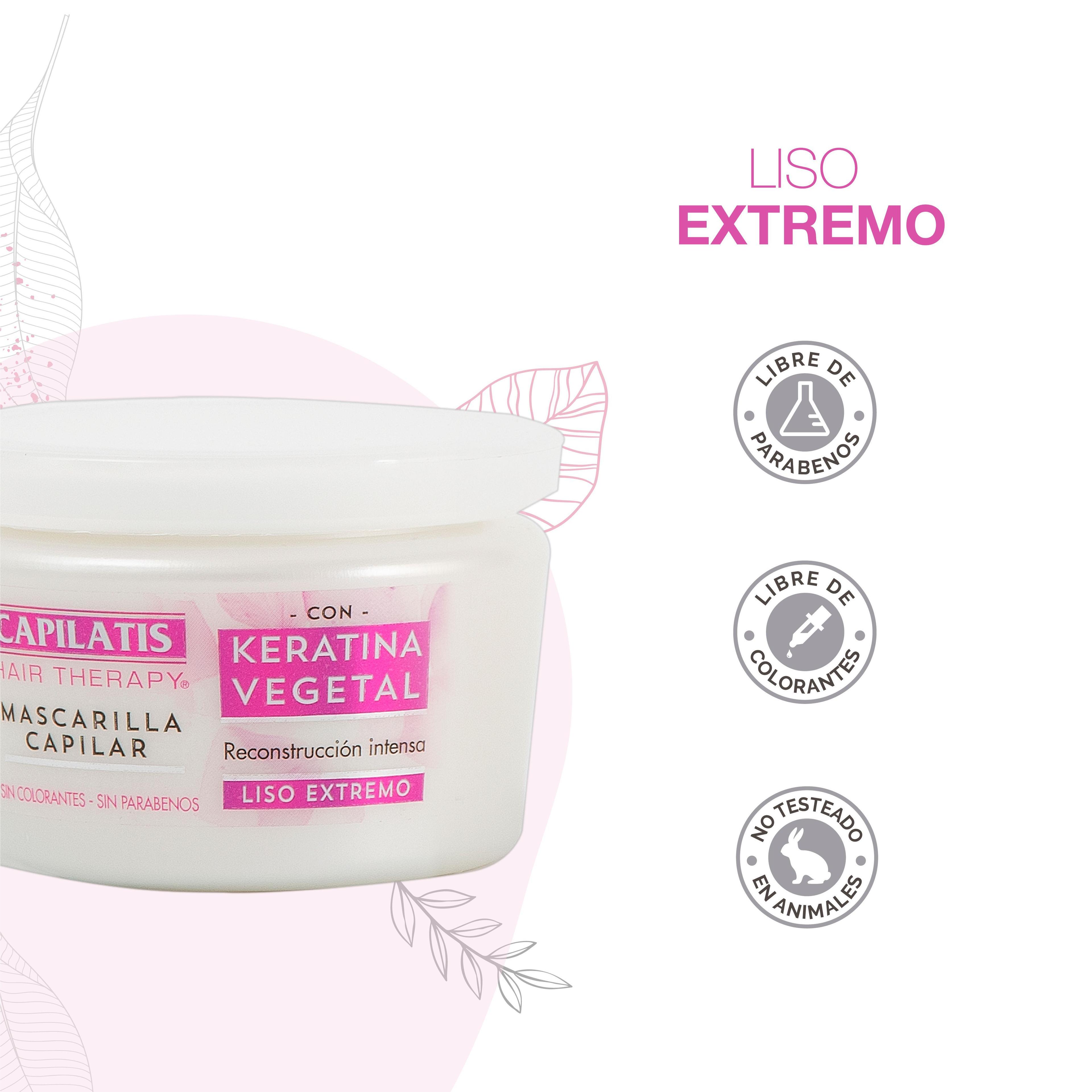 Set Capilatis Keratina Vegetal Shampoo + Acondicionador + Tratamiento -3