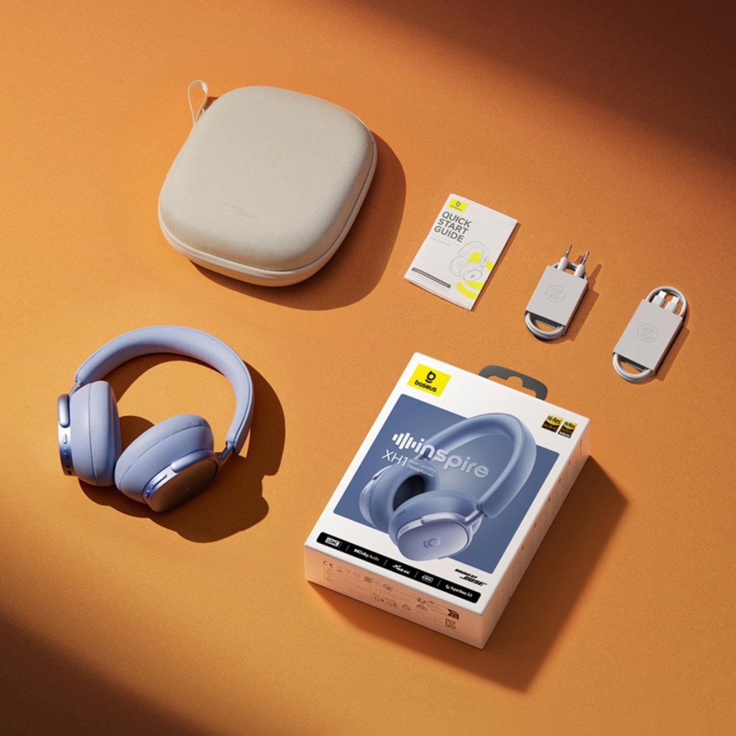OS-Baseus Inspire XH1 Wireless Noise Cancelling Headphones Twilight Blue-5