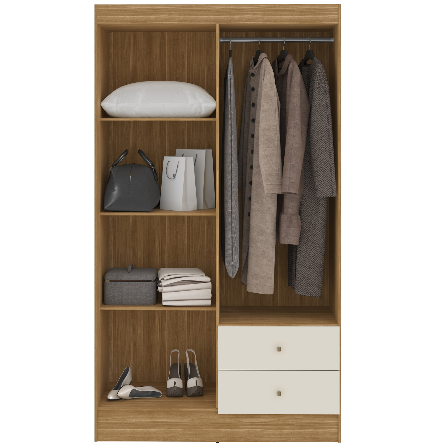 Combo Closet Versa 4 Puertas + Multiuso Luna Off White K4215-7