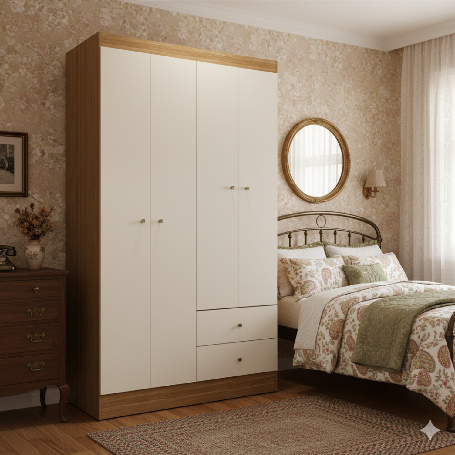 Combo 2 Closet Versa 4 Puertas Off White K42X2-2