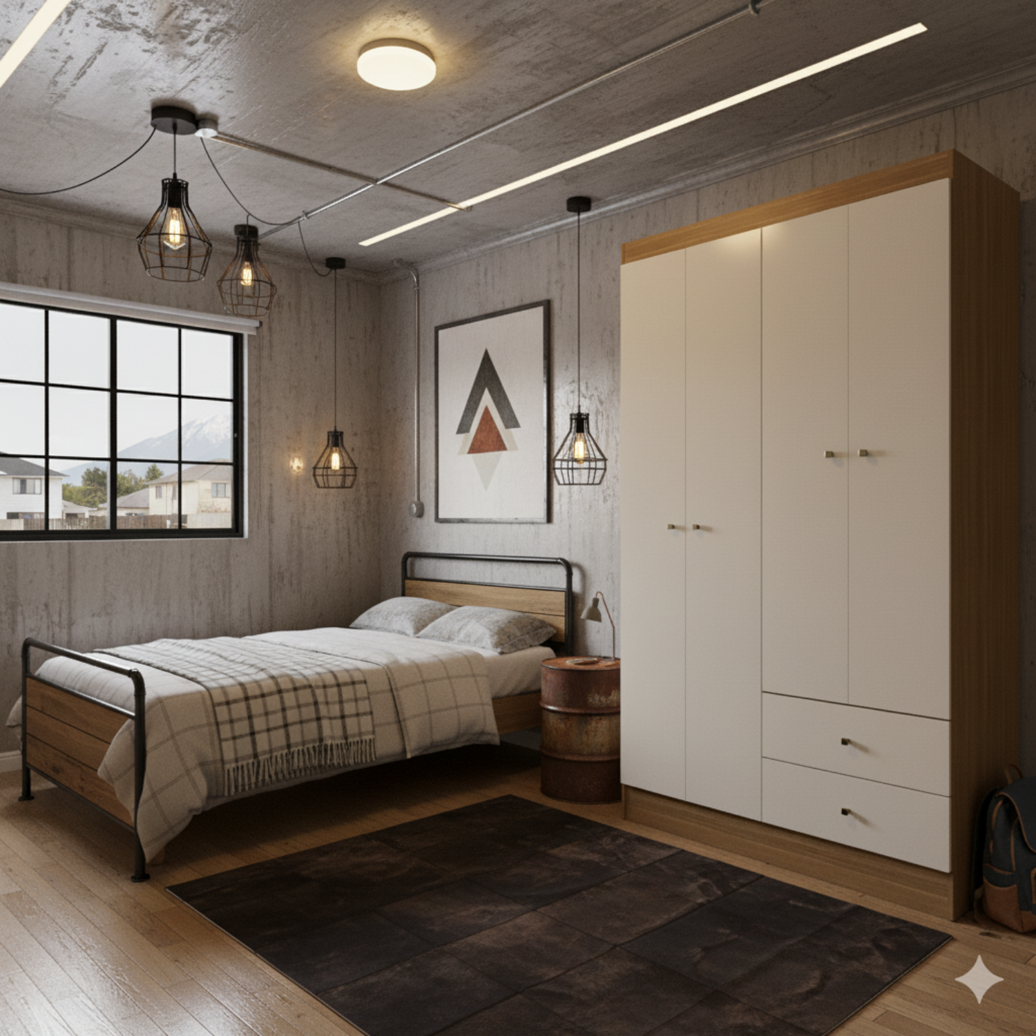 Combo 2 Closet Versa 4 Puertas Off White K42X2-3