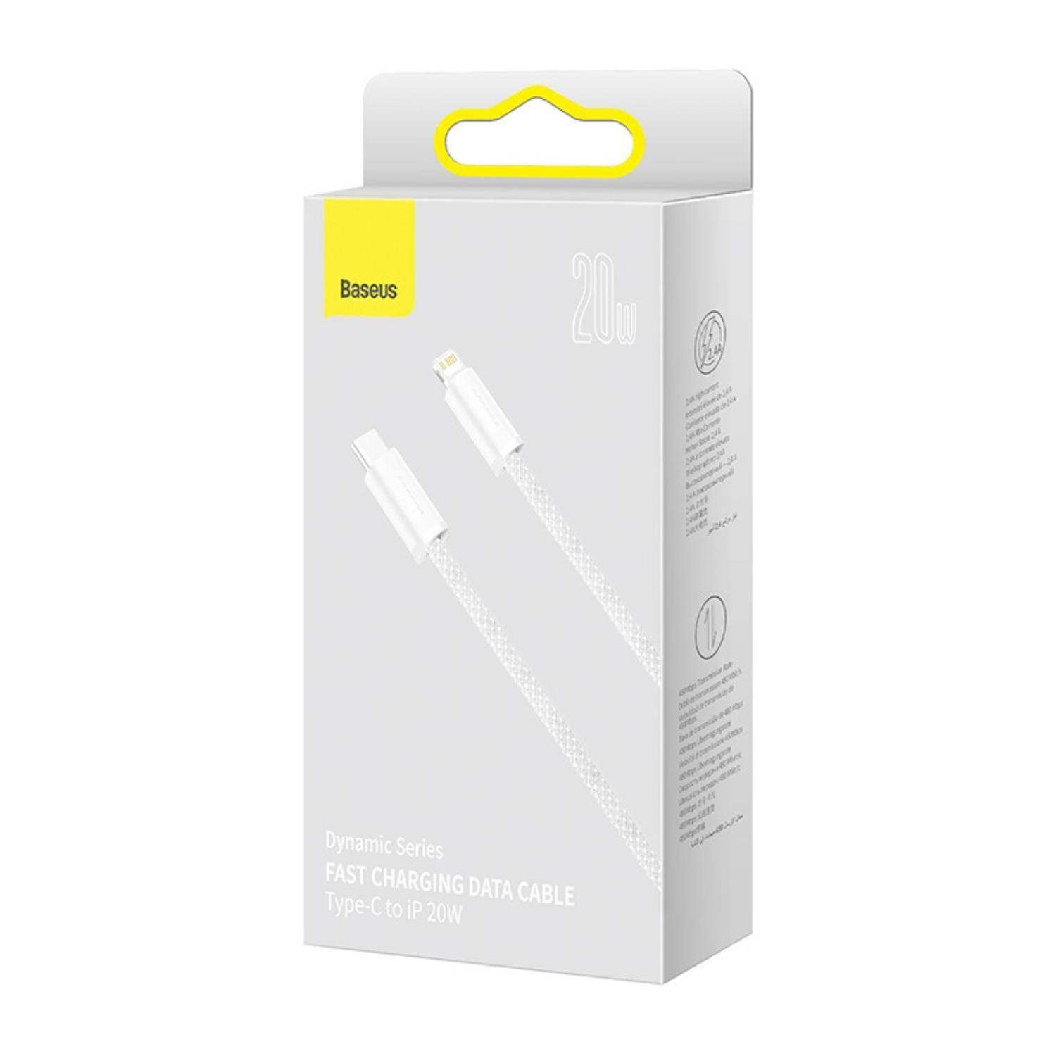 Baseus Dynamic Series Fast Charging Data Cable Type-C to iP 20W 1m White-6