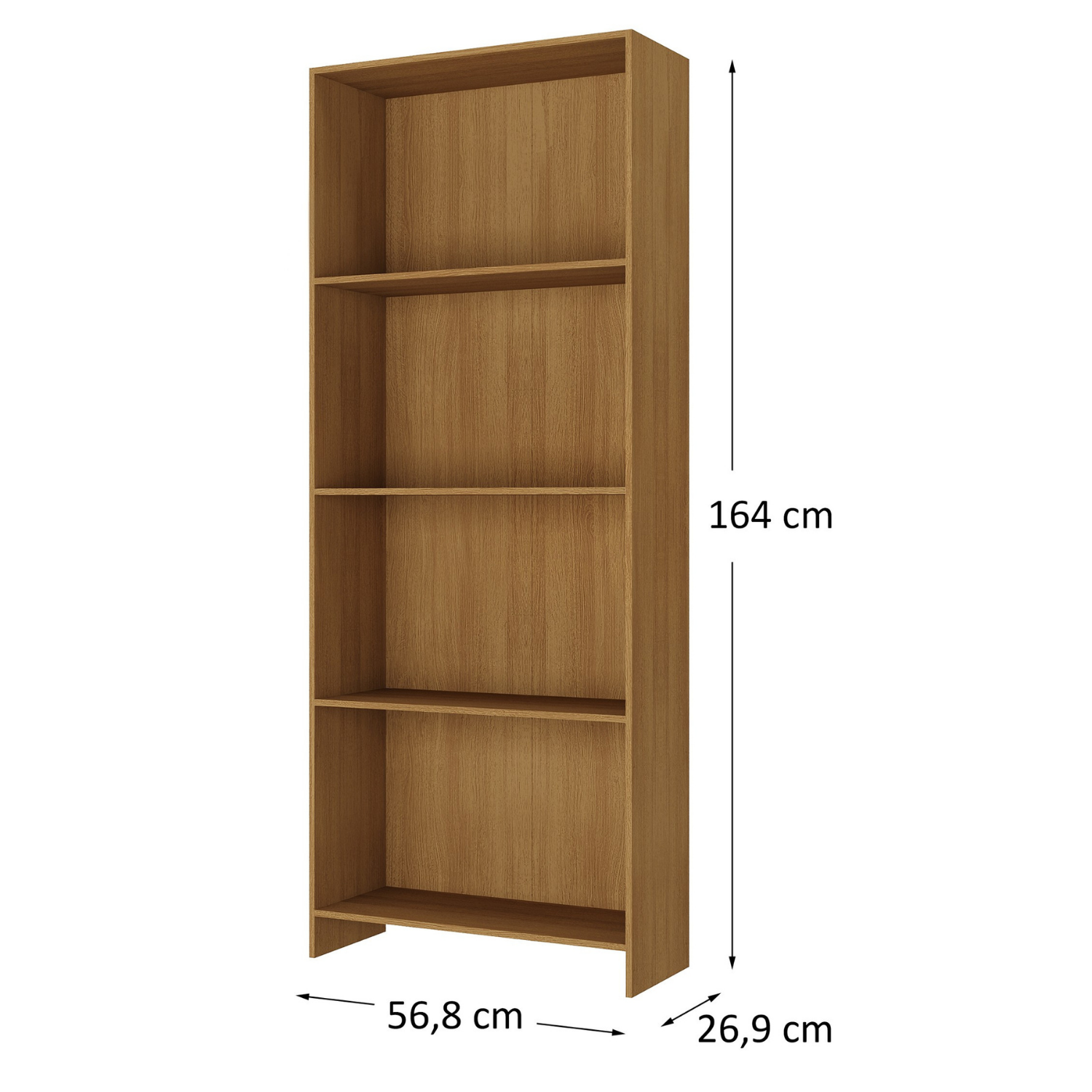 Librero Color Natural 164x57x27cm R16-2