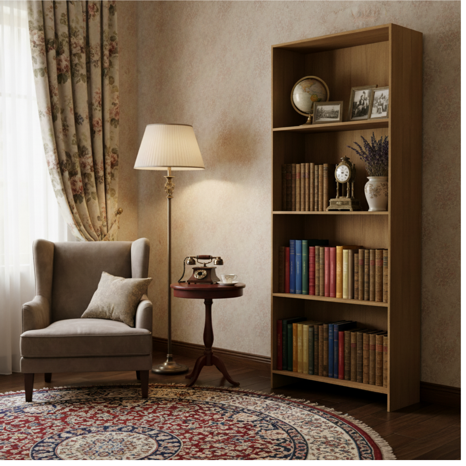 Librero Color Natural 164x57x27cm R16-3