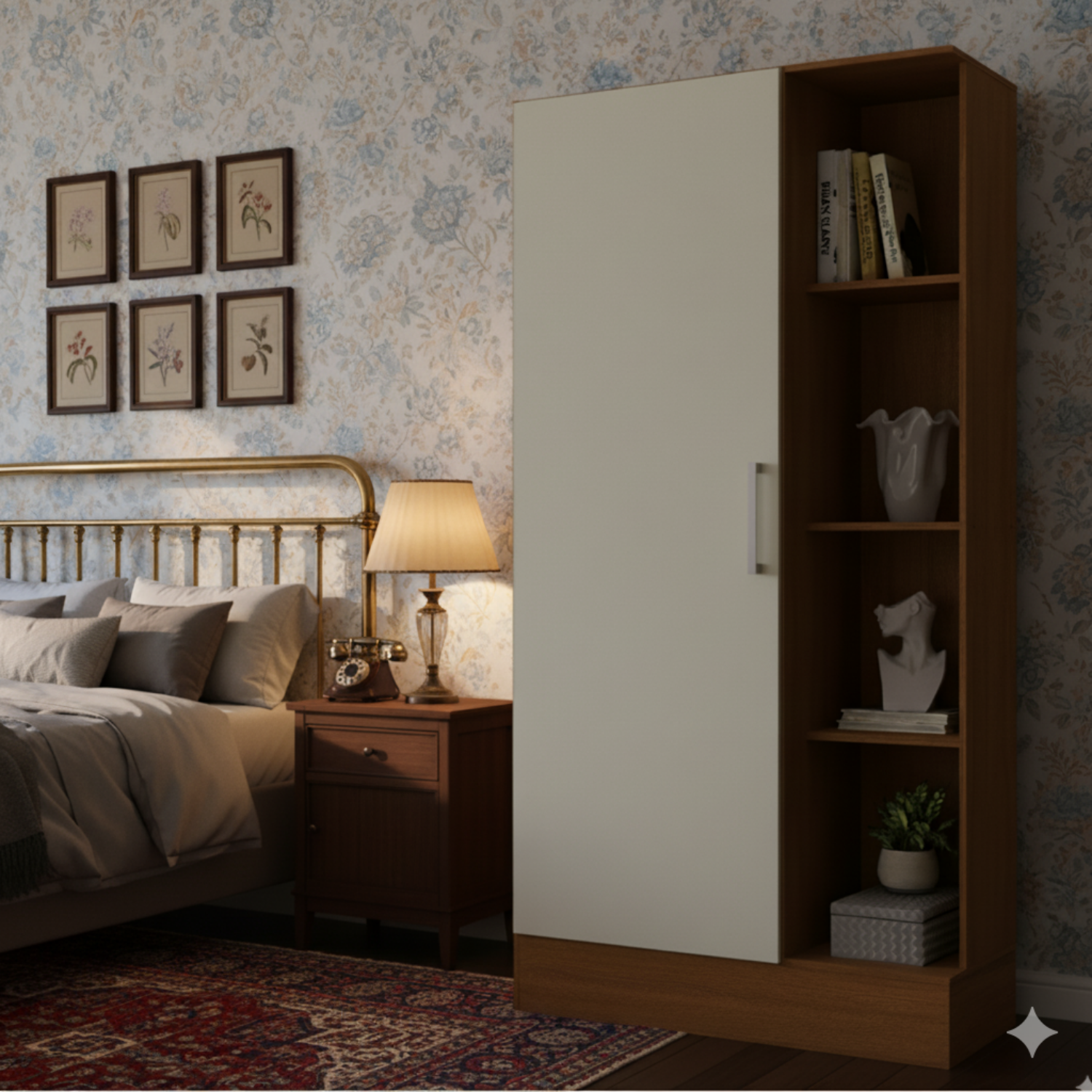 Combo Clóset Zapatero + Cómoda 10 Cajones Off White R1510-5