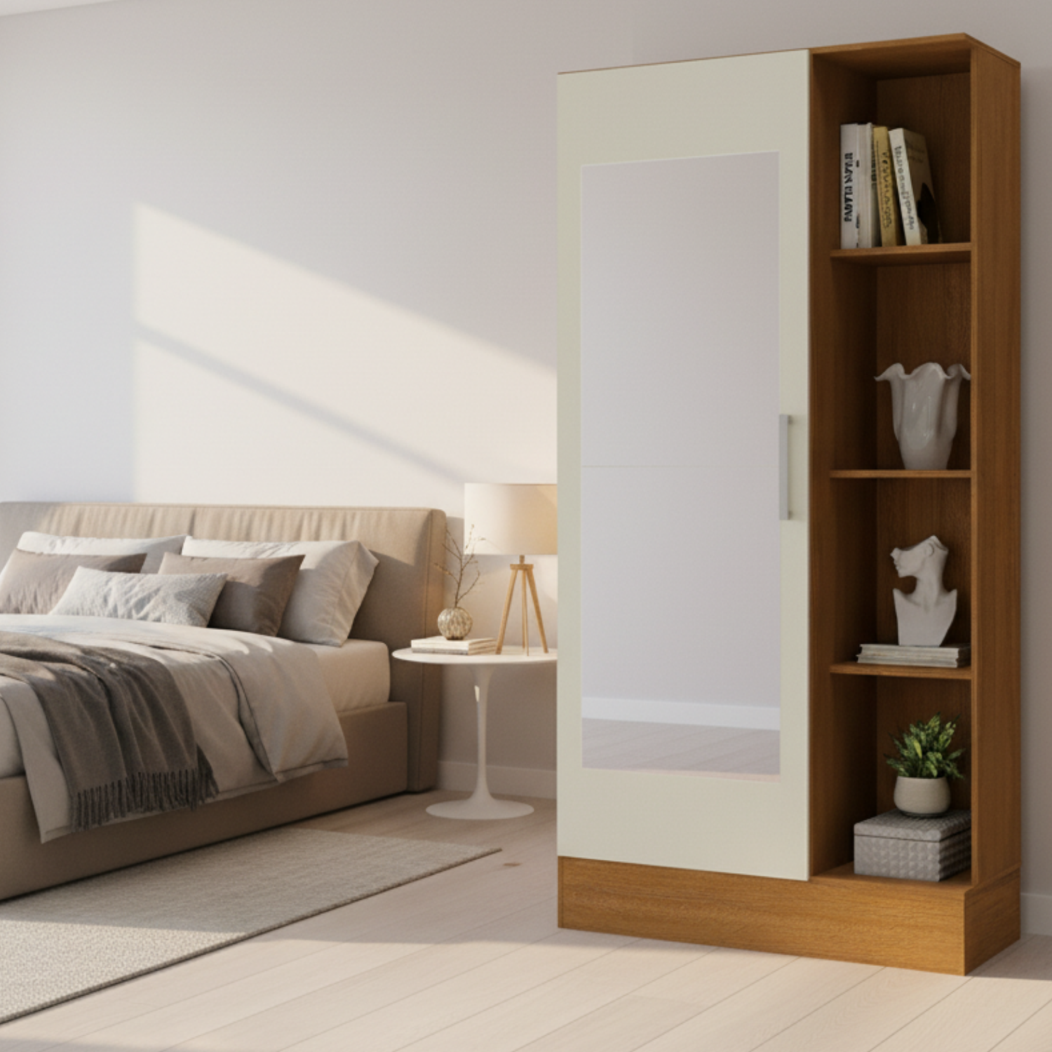 Combo Clóset Zapatero + Cómoda 5 Cajones Off White R0515-7