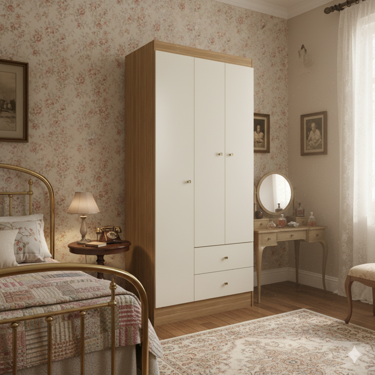 Combo 2 Closet Versa 3 Puertas Off White K32X2-2