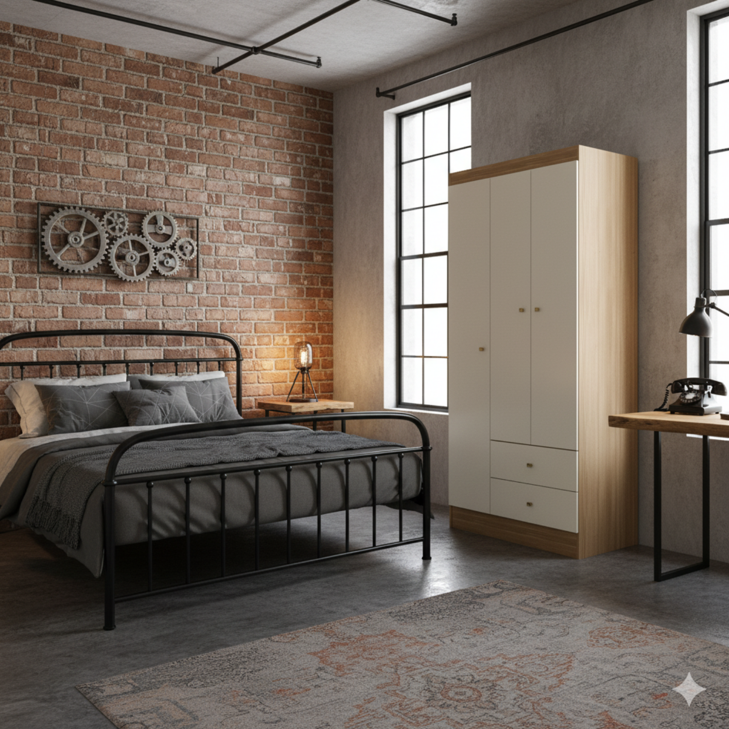 Combo 2 Closet Versa 3 Puertas Off White K32X2-3