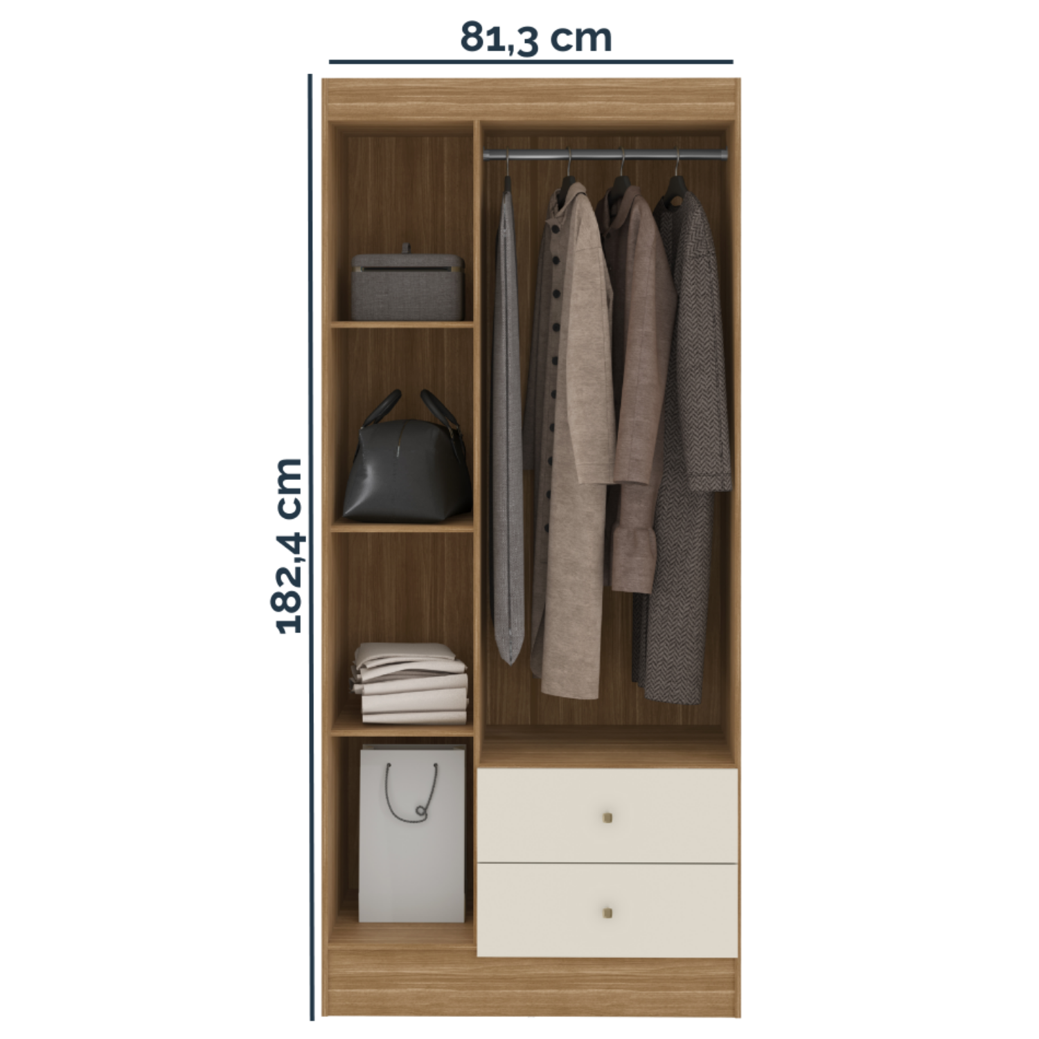 Combo 2 Closet Versa 3 Puertas Off White K32X2-6