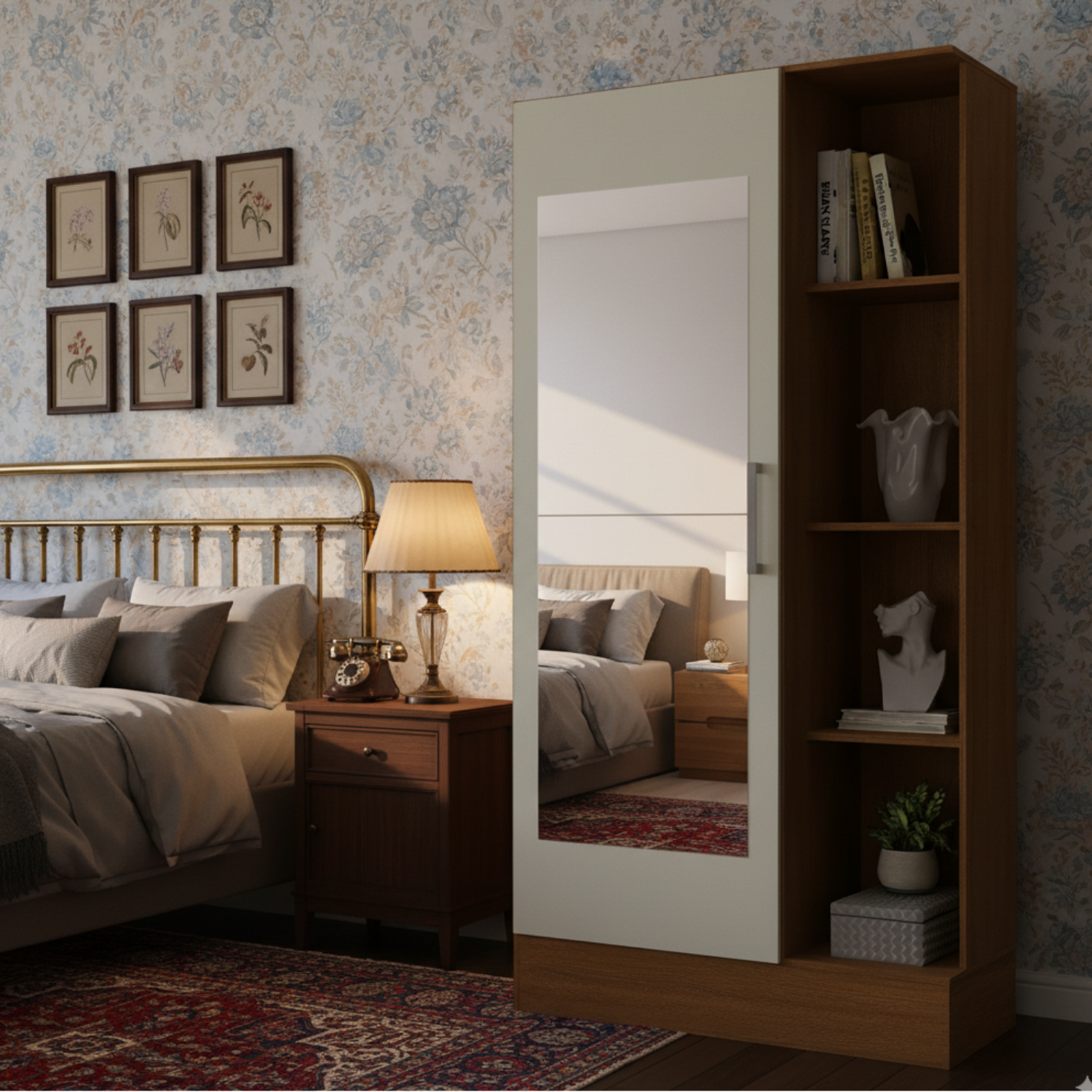 Combo Clóset Zapatero + Cómoda 10 Cajones Off White R1015-5