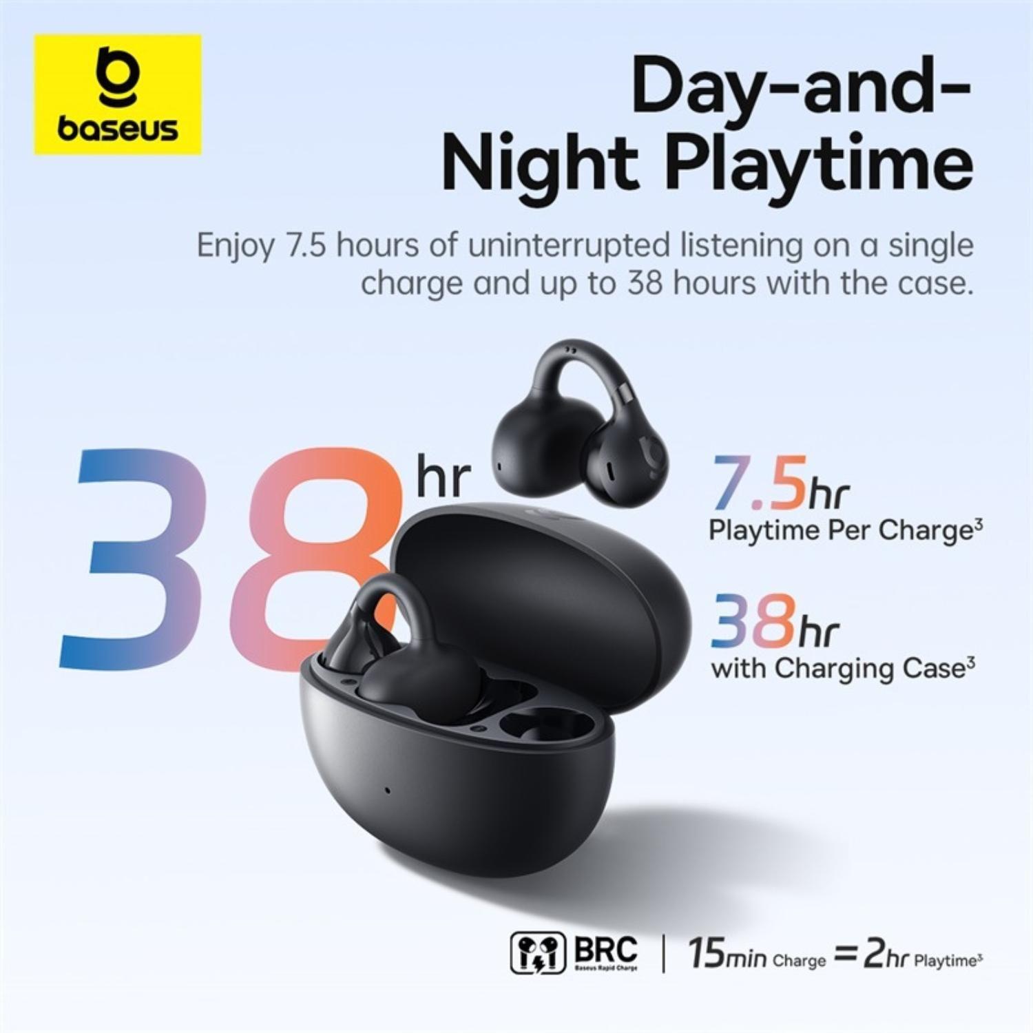 OS-Baseus Bass BC1 Open-Ear True Wireless Earbuds (Clip-on Type) Cluster Black-7