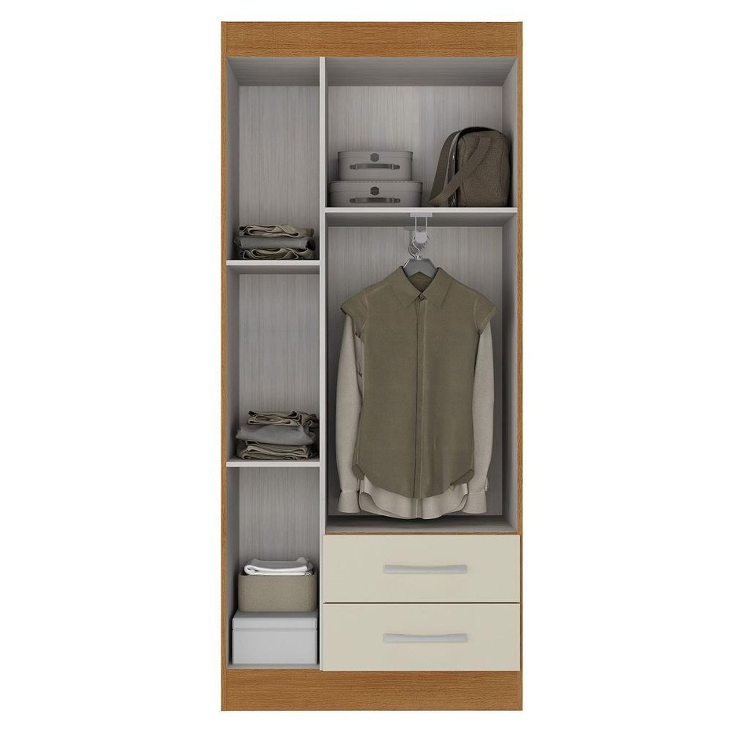 COMBO ClOSET 3 PUERTAS + COMODA 5 CAJONES 1 PUERTA OFF WHITE R3251-3