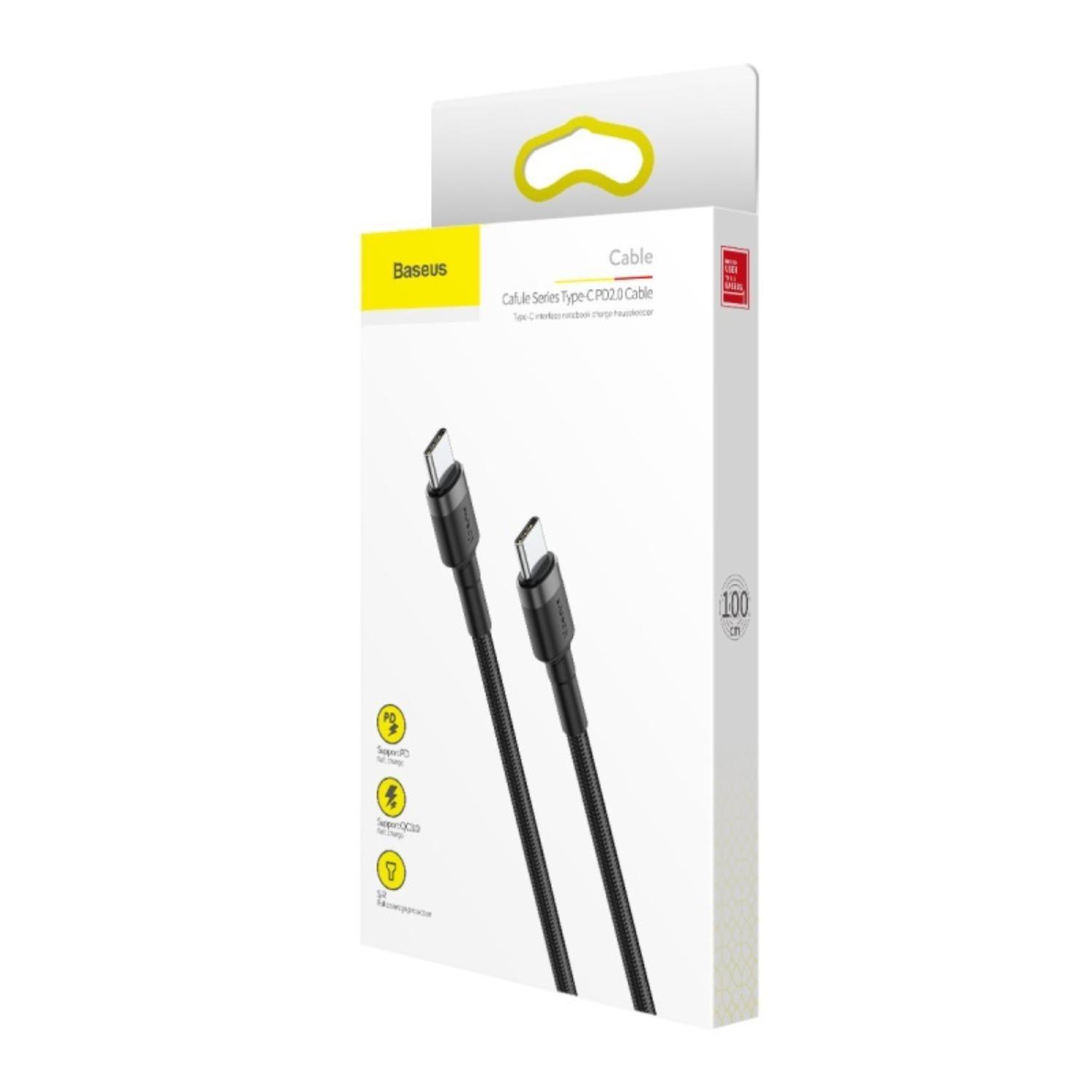 Baseus Cafule Type-C PD2.0 60W flash charging data line (20V 3A) 1m Gray+Black-6