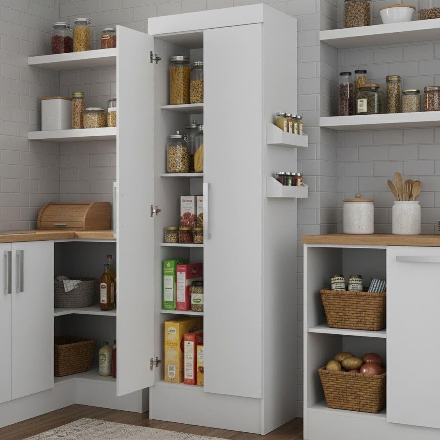 CLOSET MULTIUSO 2 PUERTAS 174X54X35 BLANCO BLANCO RB20-4