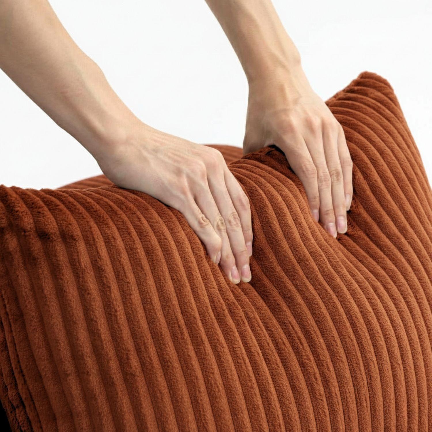 Sillon Loop 1 cuerpo + Pouf | Espuma comprimida - 76X57X167 Terracota T24-3