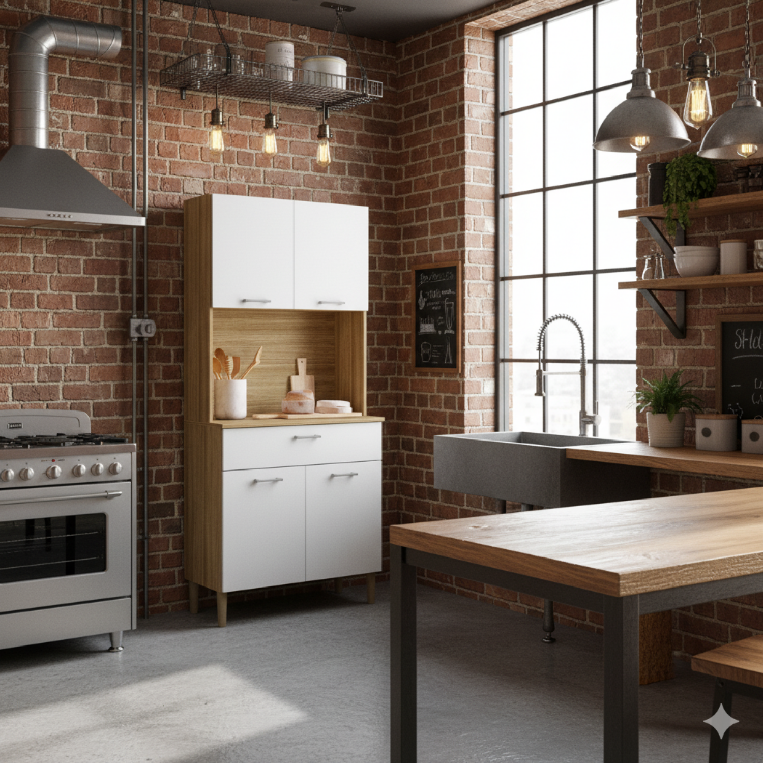 Combo Mueble de Cocina Kris, Mueble de Cocina Kyra y Alacena K040620-4