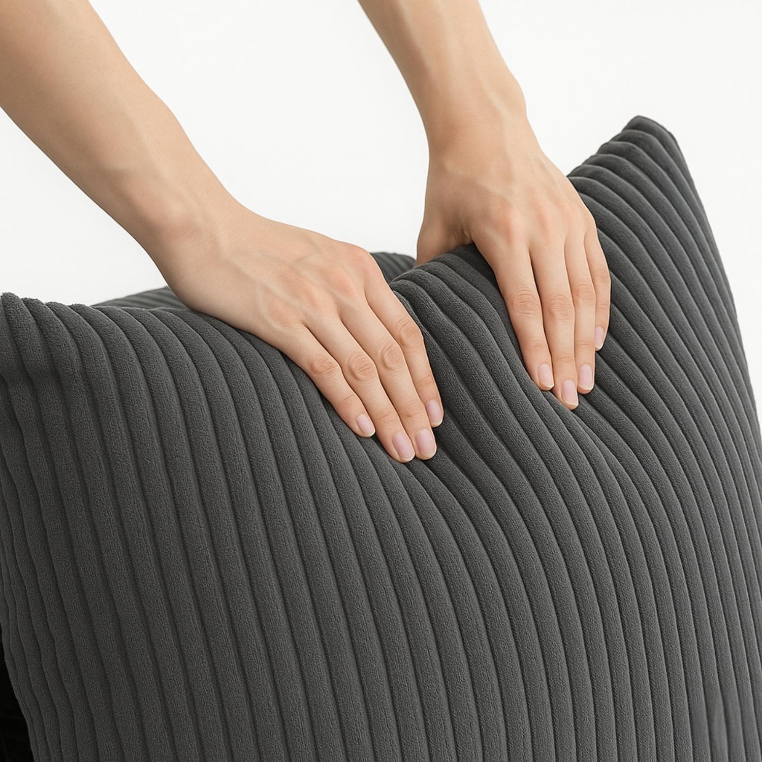Sillon Loop 1 cuerpo + Pouf | Espuma comprimida - 76X57X167 Azul grafito A24-3