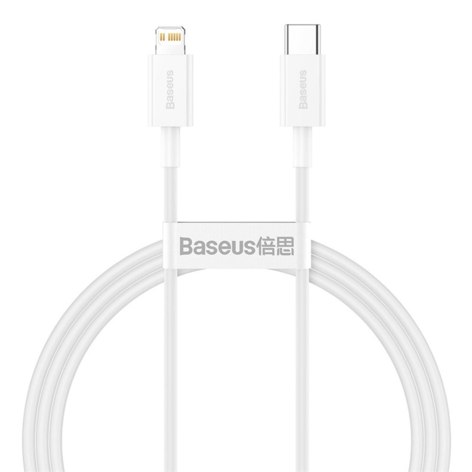 Baseus Superior Series Fast Charging Data Cable Type-C to iP PD 20W 1m White-0