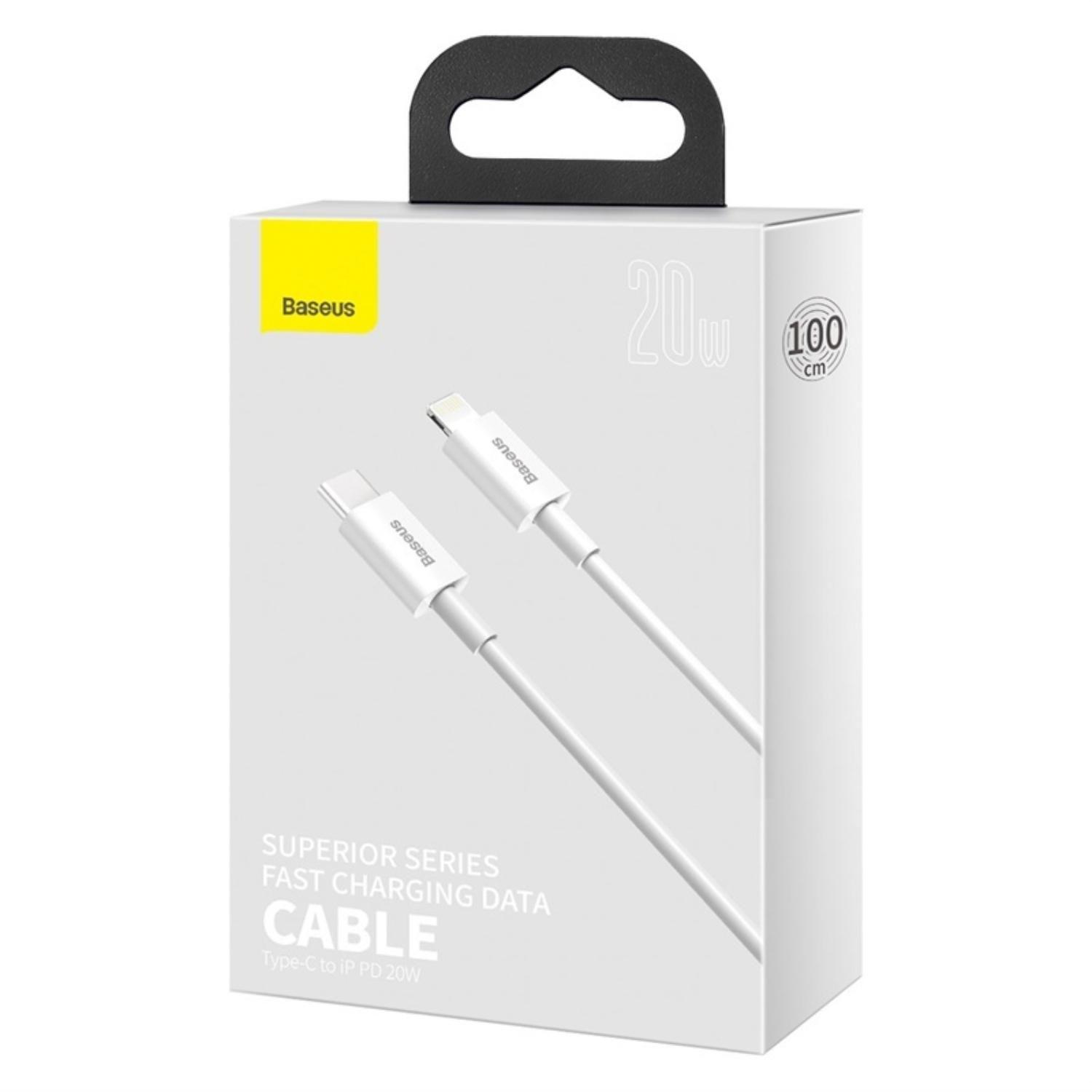 Baseus Superior Series Fast Charging Data Cable Type-C to iP PD 20W 1m White-8