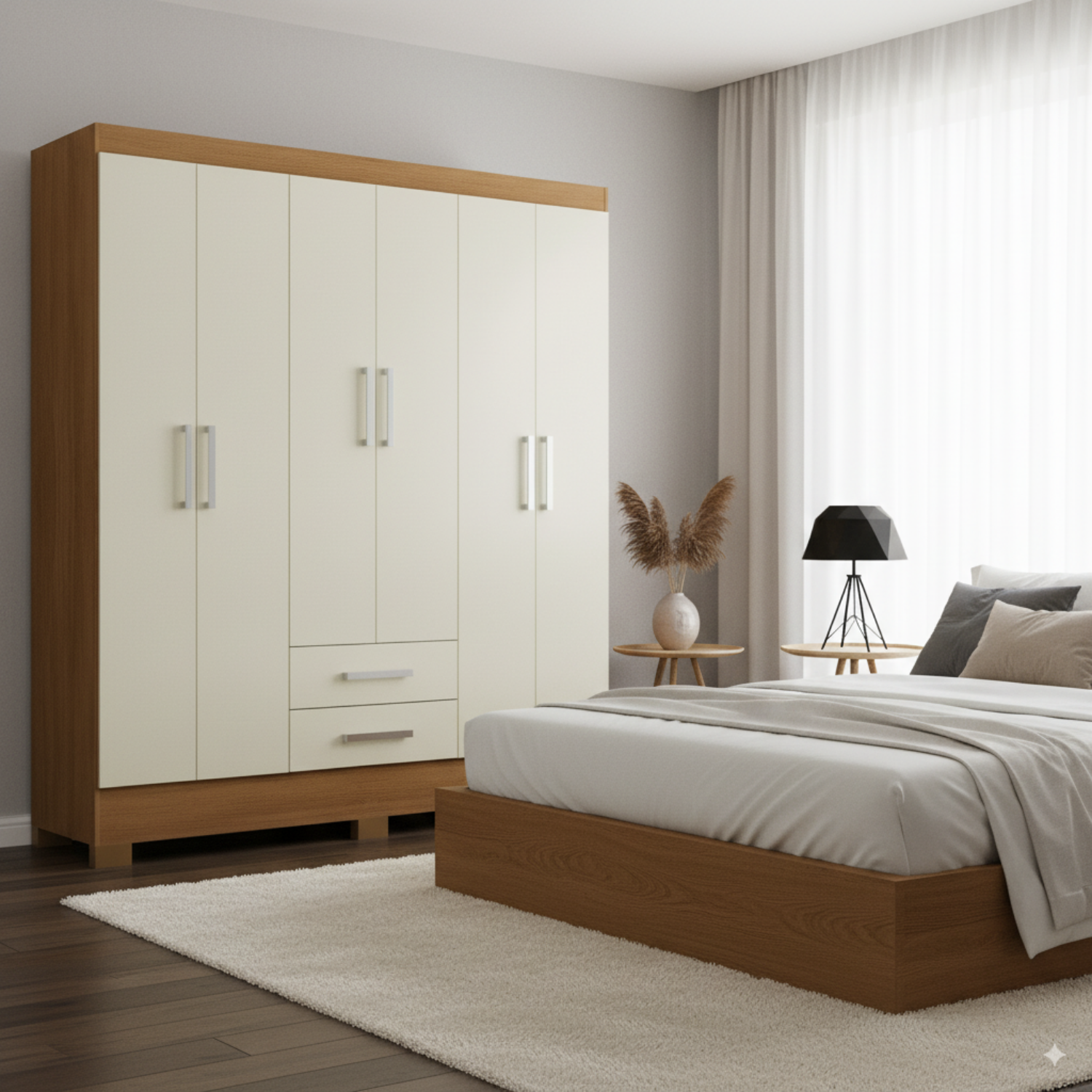 Combo Clóset 6 puertas + Clóset 3 Puertas Off White R6232-7