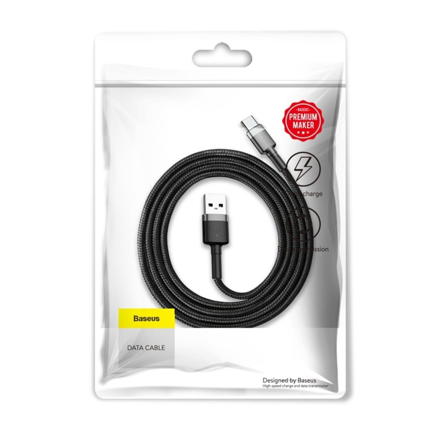 Baseus cafule Cable USB For Type-C 3A 1m Gray+Black-8