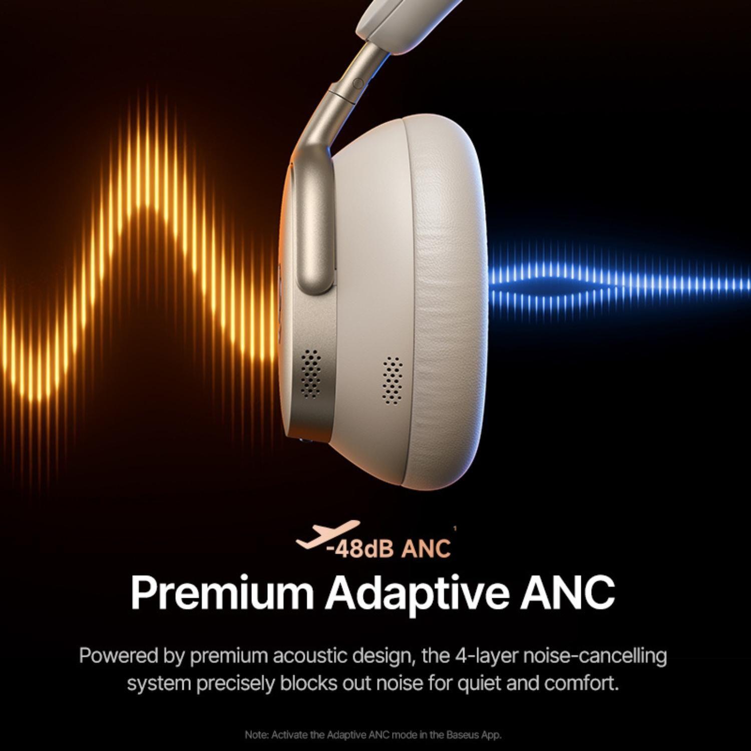 OS-Baseus Inspire XH1 Wireless Noise Cancelling Headphones Starlight Off-White-6