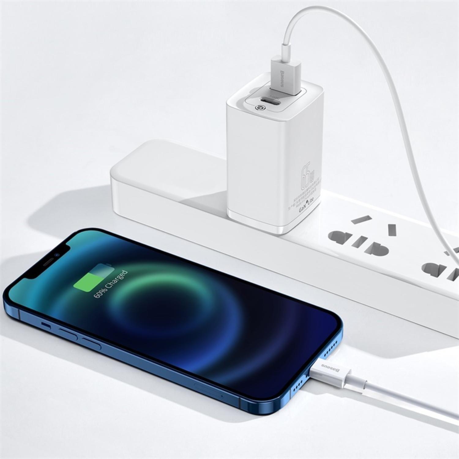 Baseus Superior Series Fast Charging Data Cable USB to iP 2.4A 1m White-2