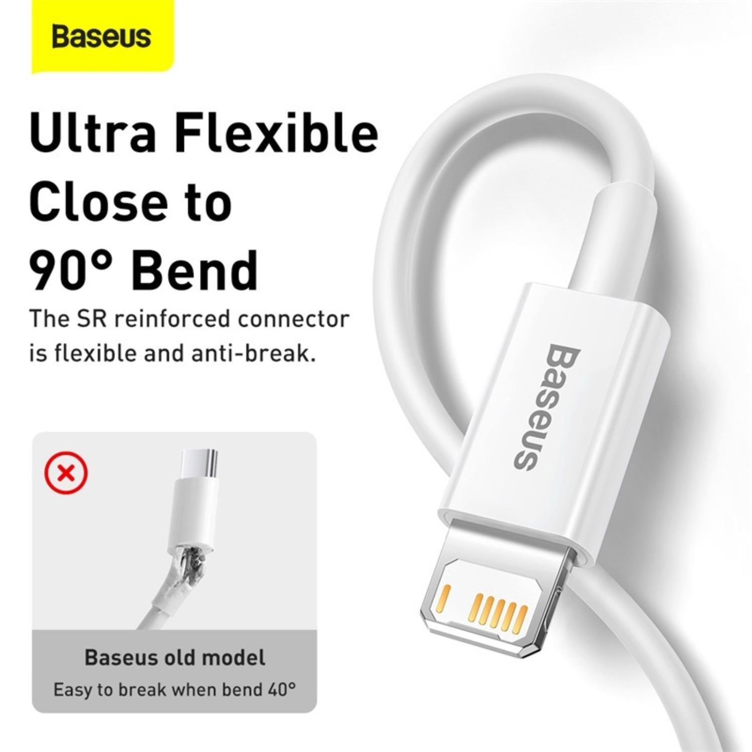Baseus Superior Series Fast Charging Data Cable USB to iP 2.4A 1m White-3
