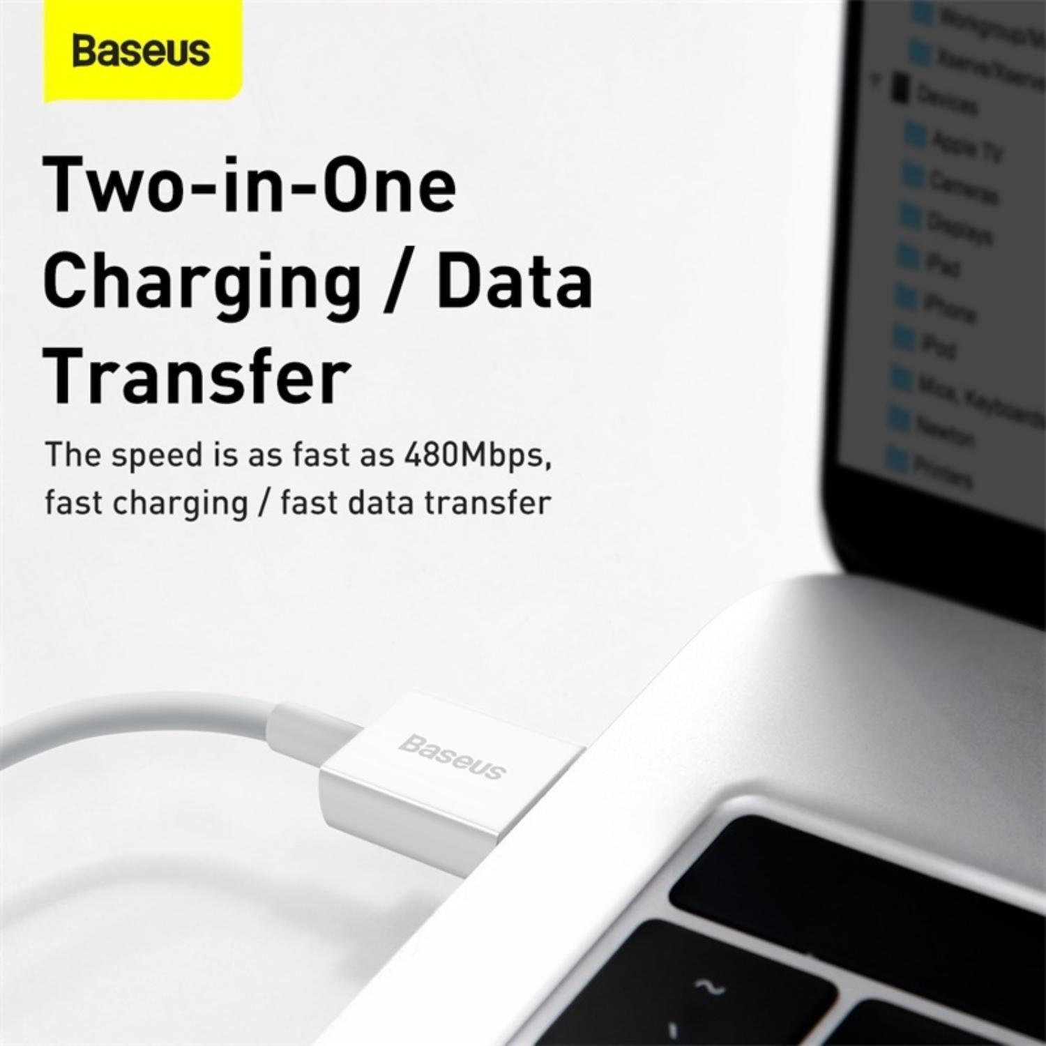 Baseus Superior Series Fast Charging Data Cable USB to iP 2.4A 1m White-4
