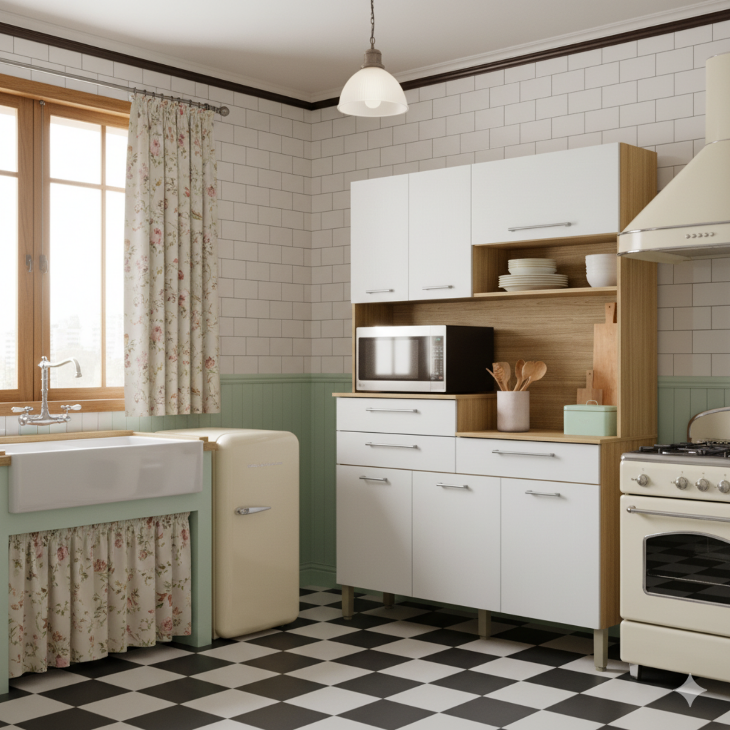 Combo Mueble de Cocina Kris y Kit 8 Puertas Kit Orion K0408-4