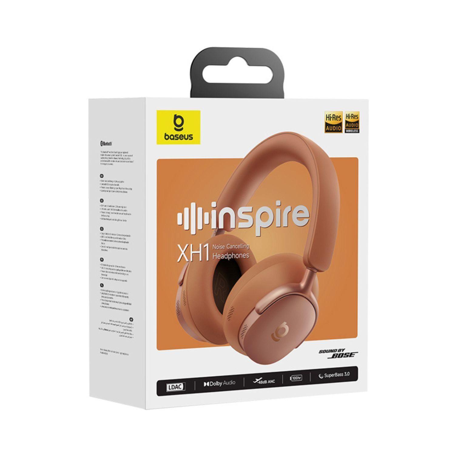 OS-Baseus Inspire XH1 Wireless Noise Cancelling Headphones Sunset Coral-2