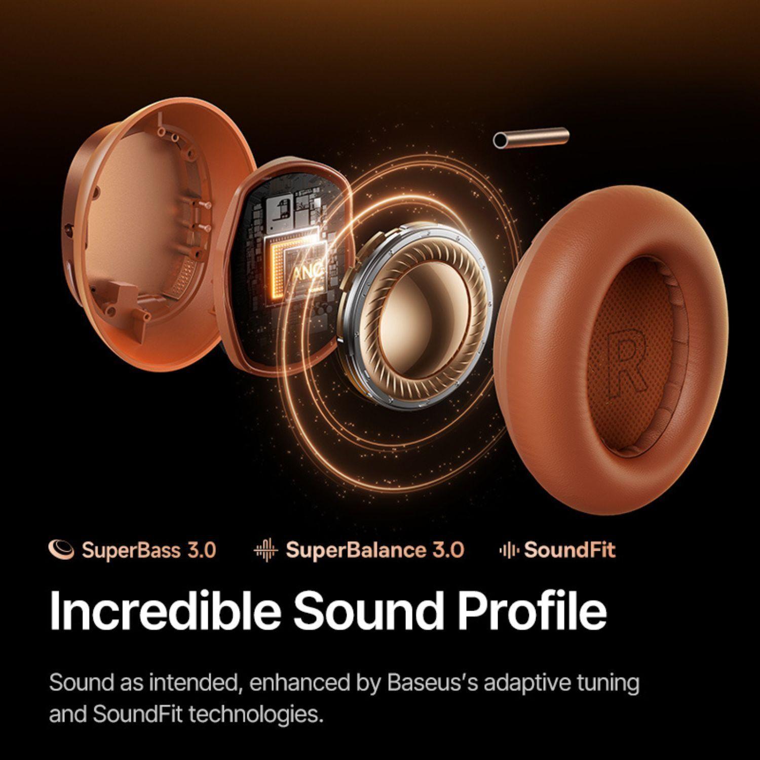 OS-Baseus Inspire XH1 Wireless Noise Cancelling Headphones Sunset Coral-5