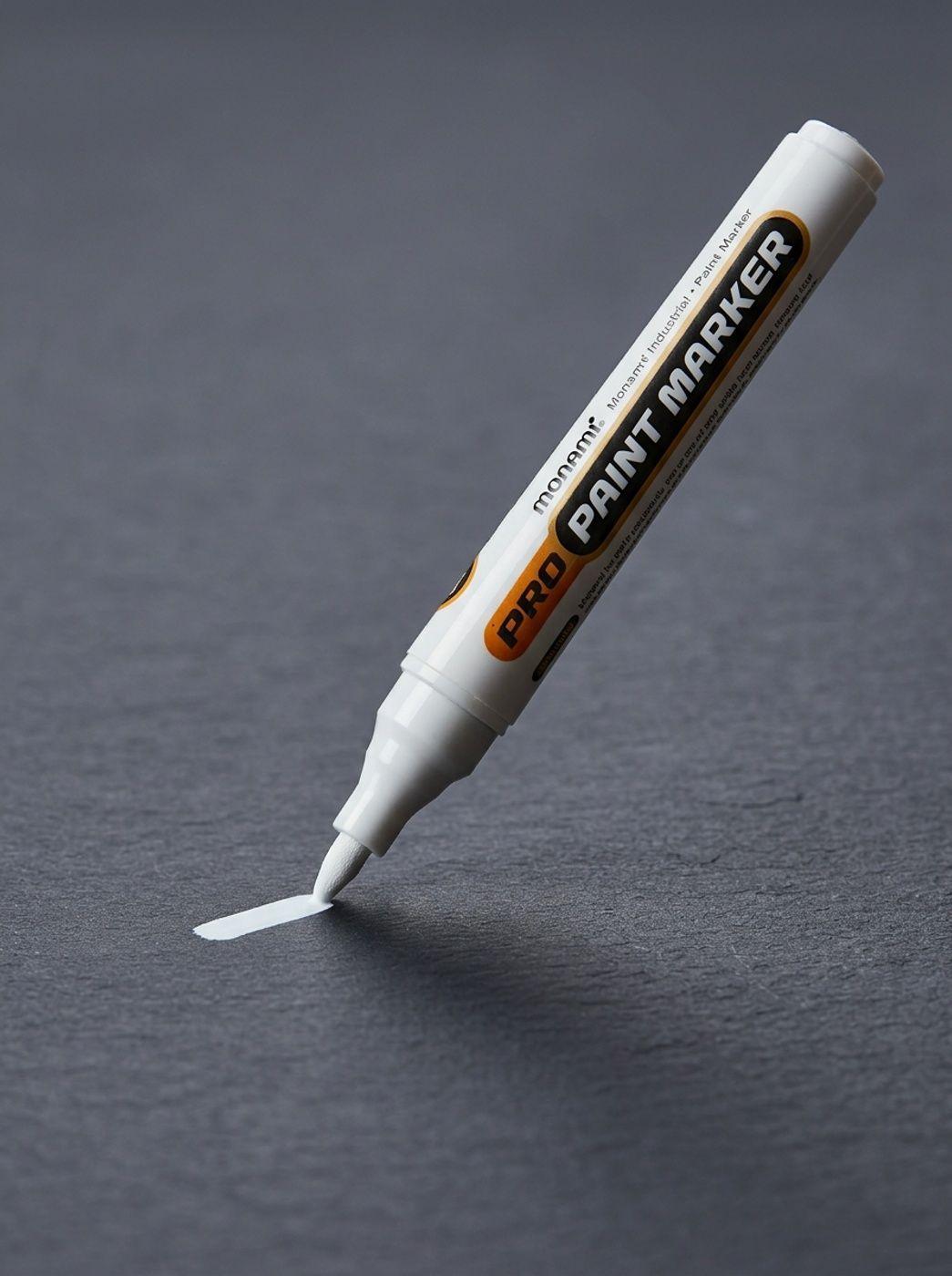 Marca Metal Blanco Monami Marcador Oleo Multiuso Pintura Acero Roca Plastico Goma Vidrio-1