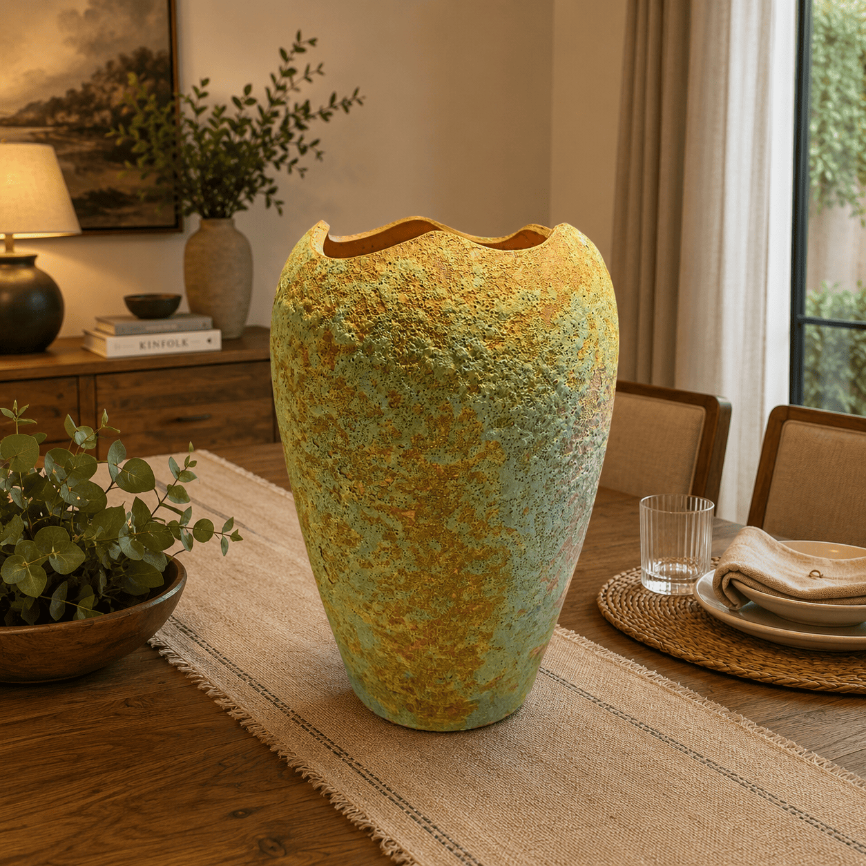 Jarron Ceramica Verde-2