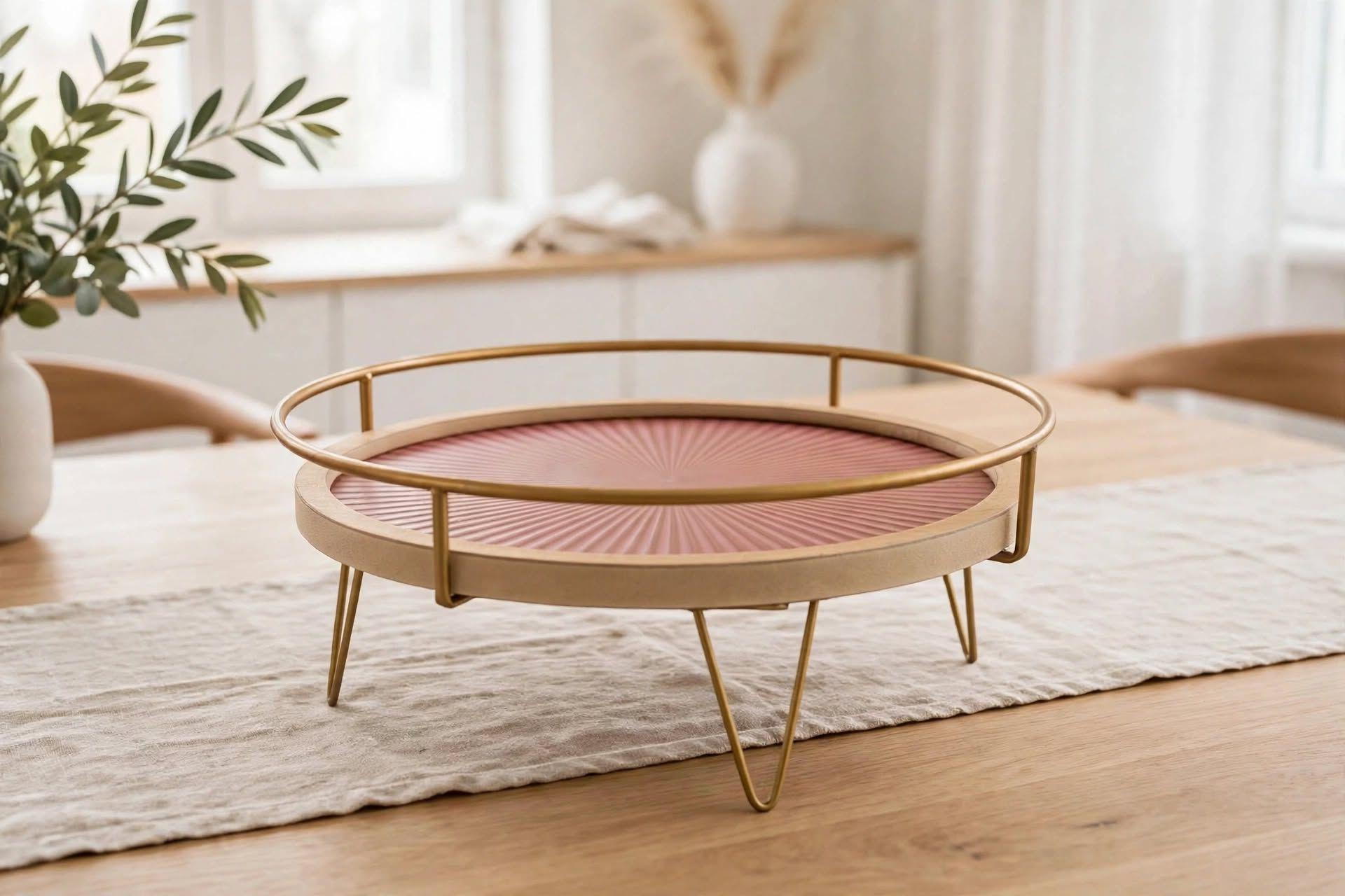 Bandeja Decorativa Grande Noa Terra Rosa 35 Cm-0