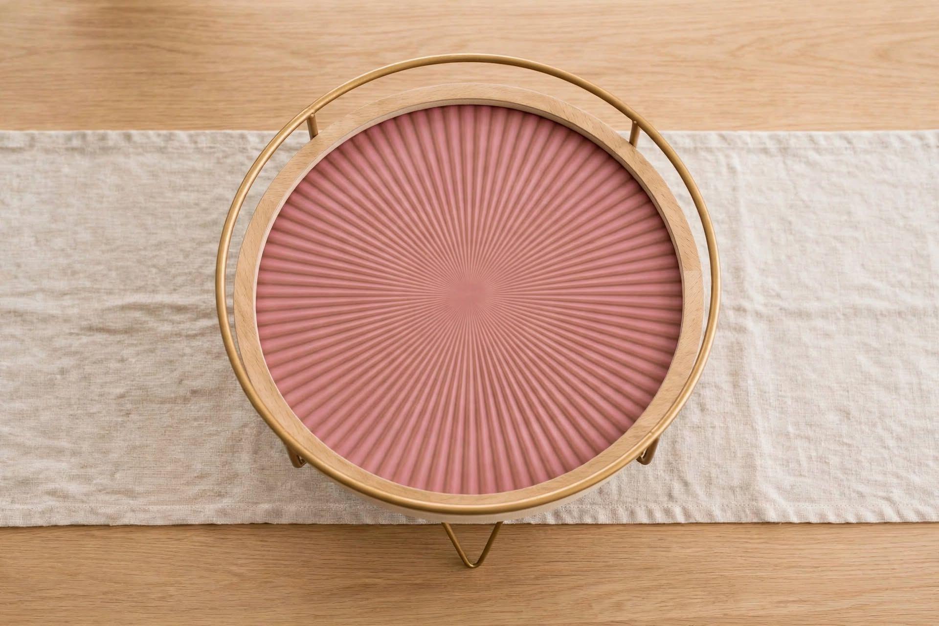 Bandeja Decorativa Grande Noa Terra Rosa 35 Cm-1