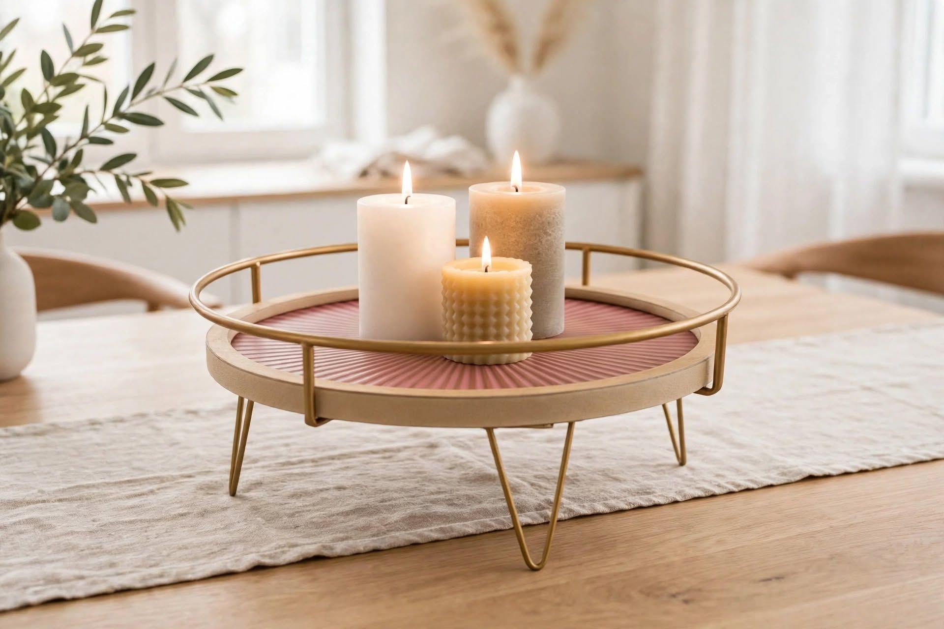 Bandeja Decorativa Grande Noa Terra Rosa 35 Cm-5