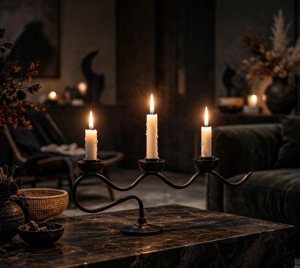 Candelabro 3 Velas color negro-2