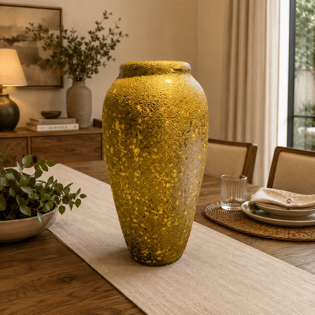Jarron Ceramica Cafe Oscuro-2