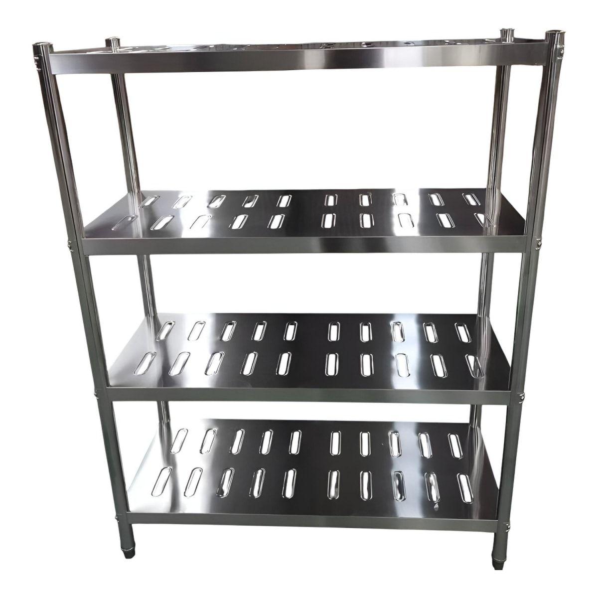 Estante 4 Bandejas Perforadas 180x50x155 cm. Acero Inox-4