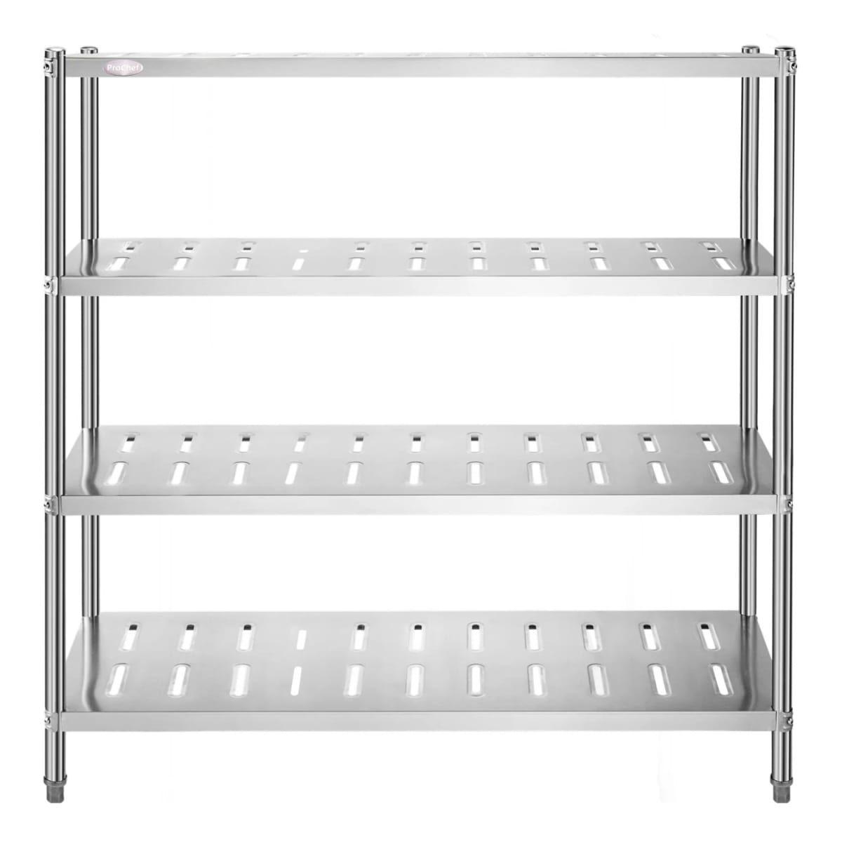 Estante 4 Bandejas Perforadas 180x50x155 cm. Acero Inox-8