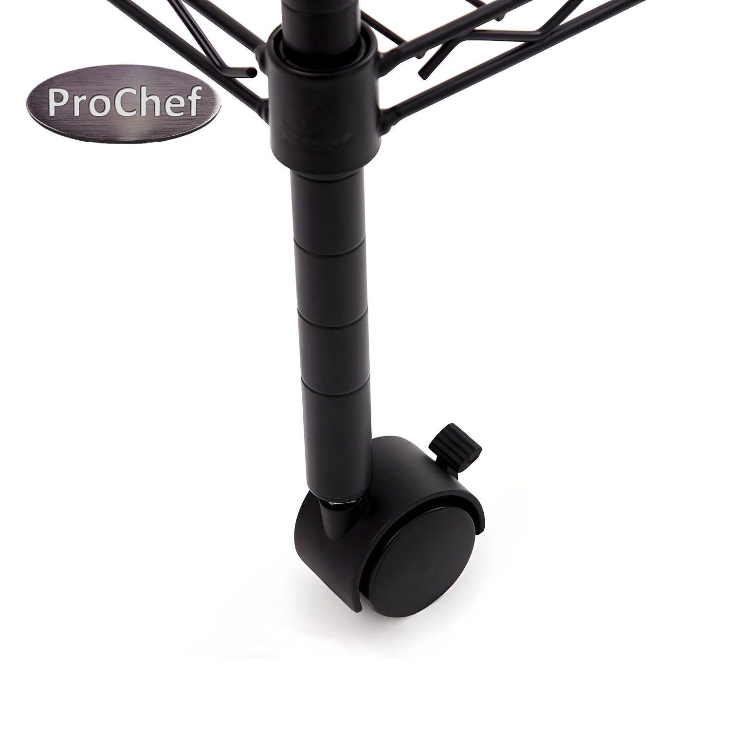 Carro Organizador 3 niveles 60x35x81 cm. Acero Negro-6