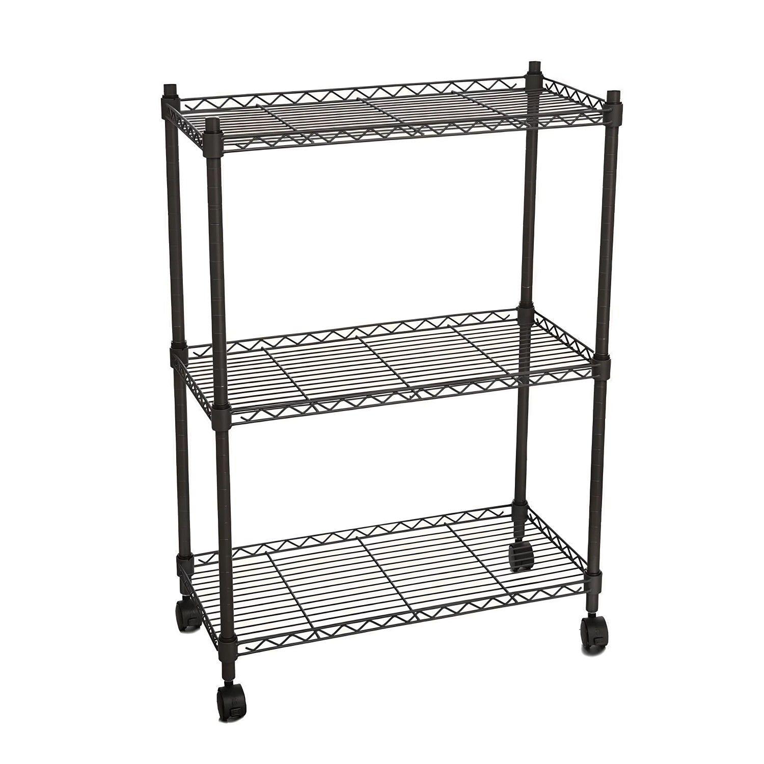 Carro Organizador 3 niveles 60x35x81 cm. Acero Negro-7