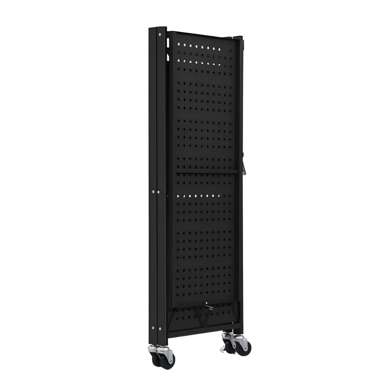 Estante Plegable de Acero con Ruedas. 3 bandejas-3