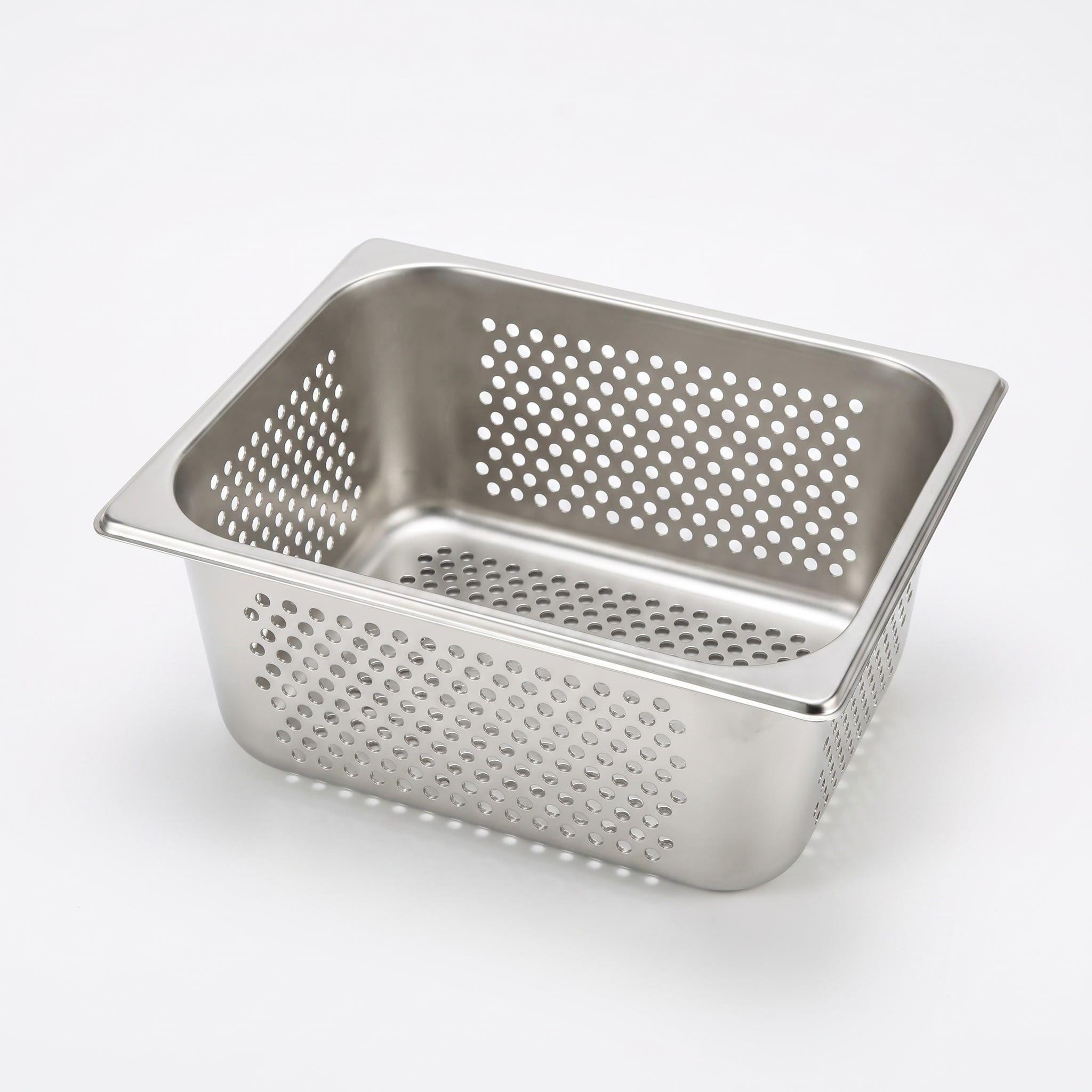 Pack 6 Depositos Gastro GN 1/3x 150 mm Acero Inox PERFORADO-1