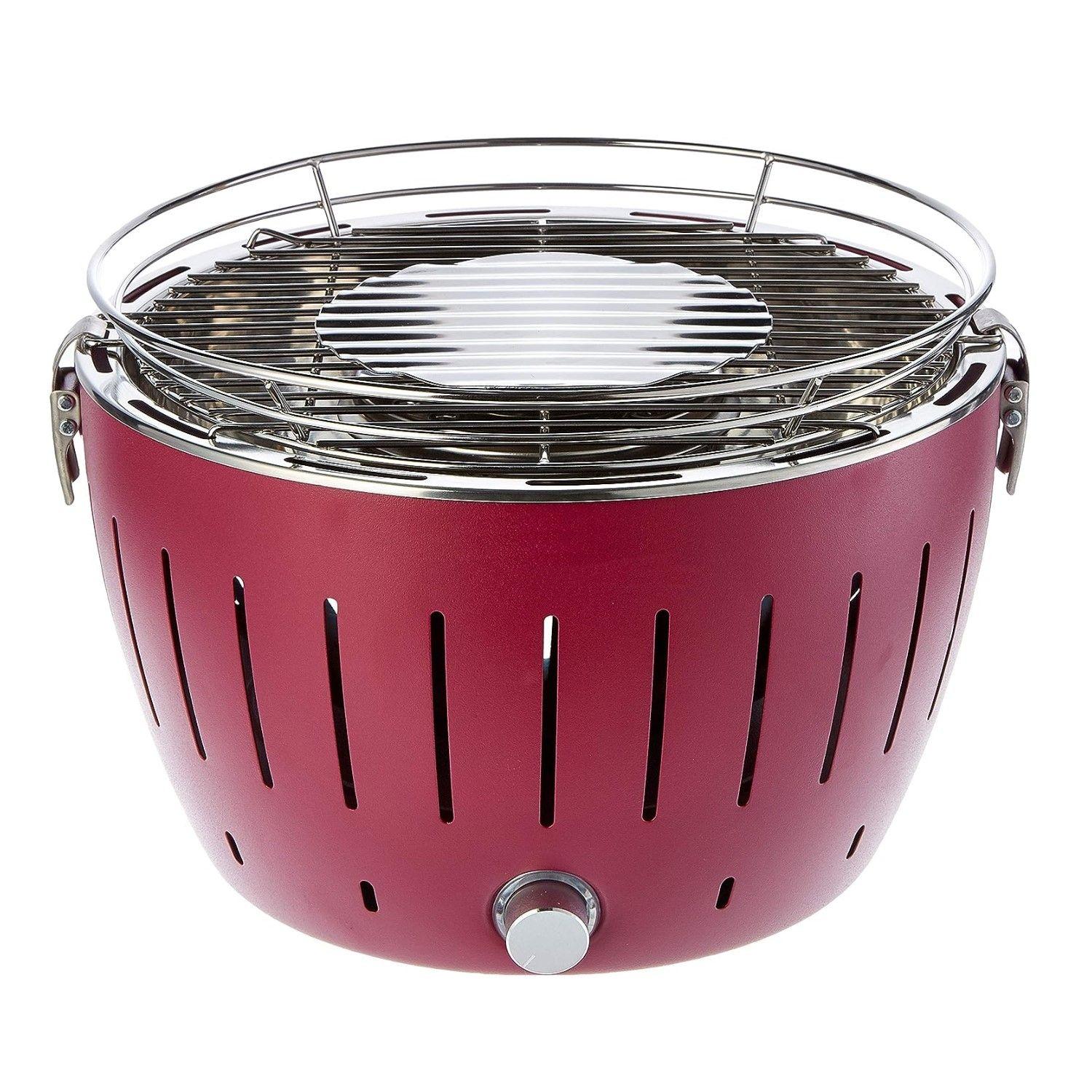 Parrilla a Carbon Sin Humo con Ventilador. Rosa-0